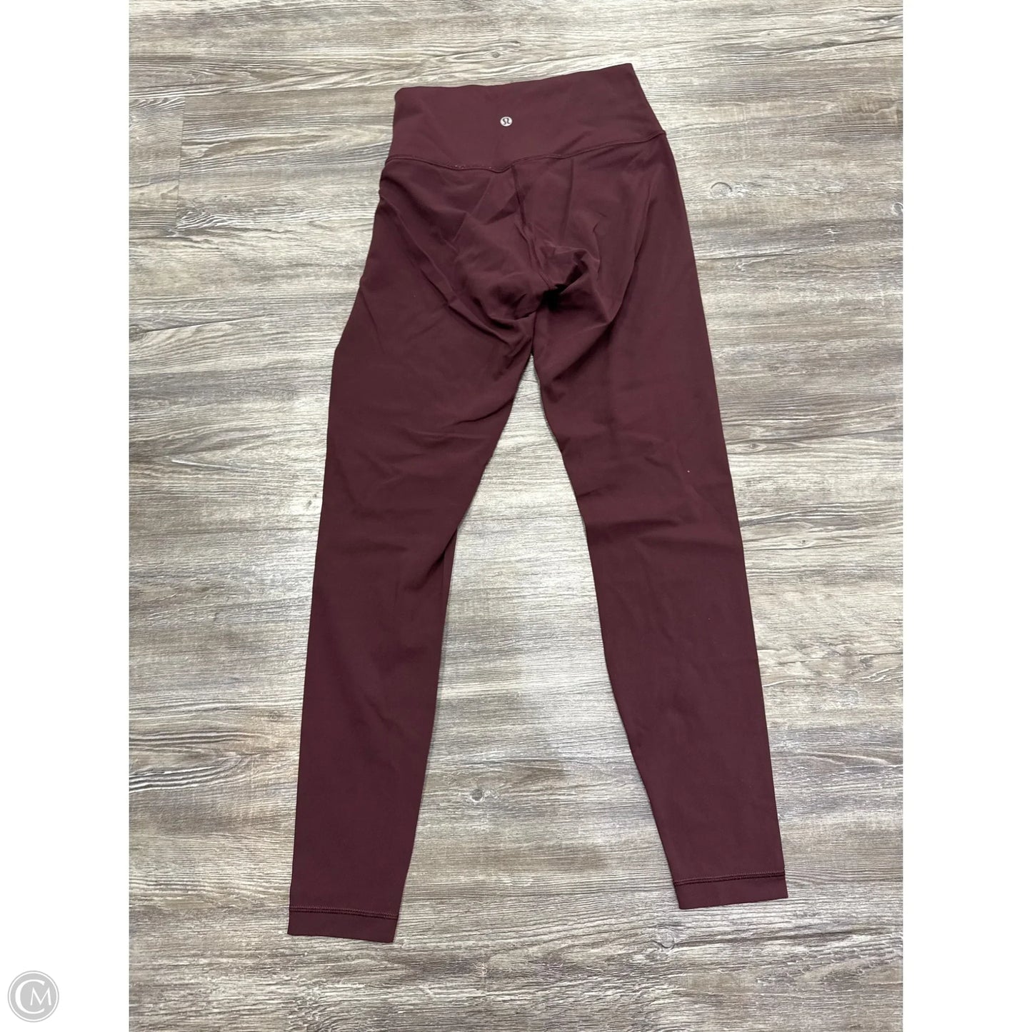 Athletic Leggings By Lululemon In Maroon, Size: 8