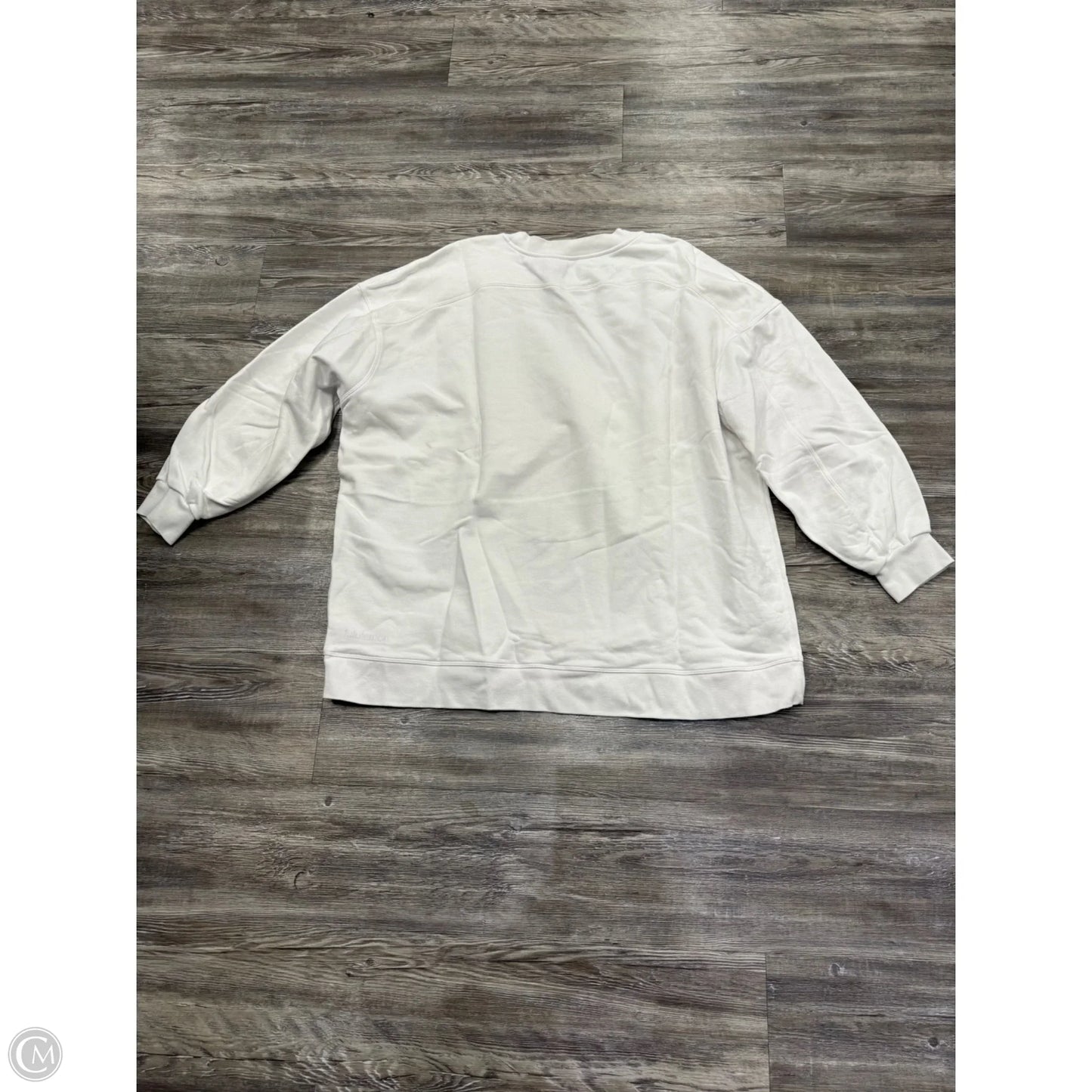 Athletic Sweatshirt Crewneck By Lululemon In White, Size: 20