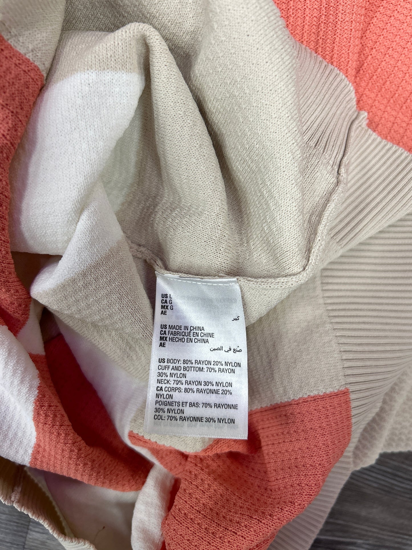 Sweater Short Sleeve By Alfani In Multi-colored, Size: L