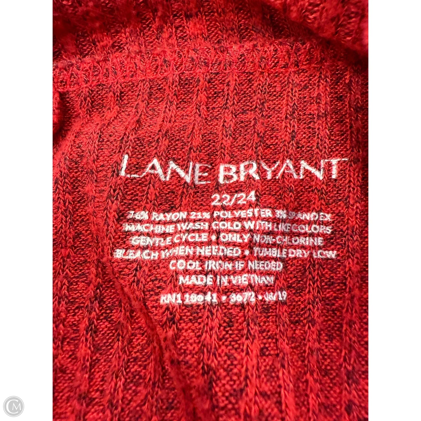 Sweater By Lane Bryant In Red, Size: 3x