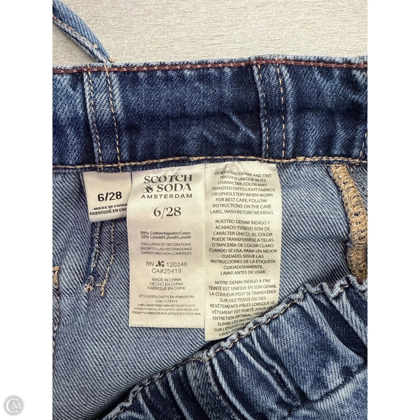 Jeans Straight By Scotch & Soda In Blue Denim, Size: 6