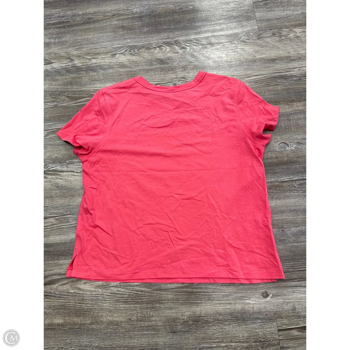 Athletic Top Short Sleeve By Lululemon In Pink, Size: 6