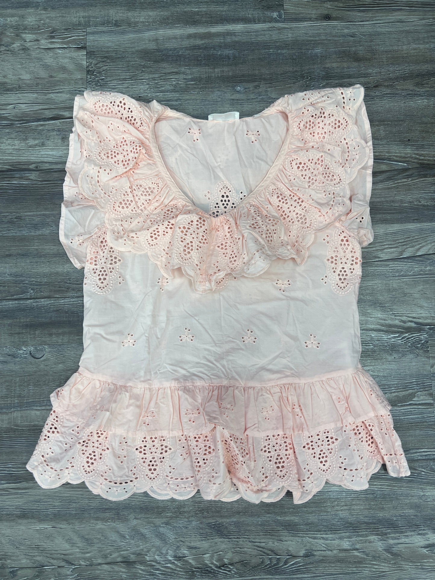 Pink Top Short Sleeve 7 For All Mankind, Size S