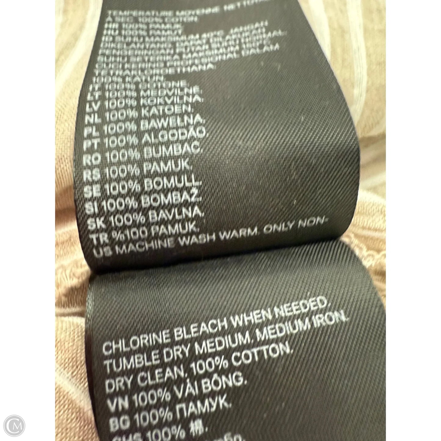 Top Long Sleeve By H&m In Brown & Cream, Size: Xxl