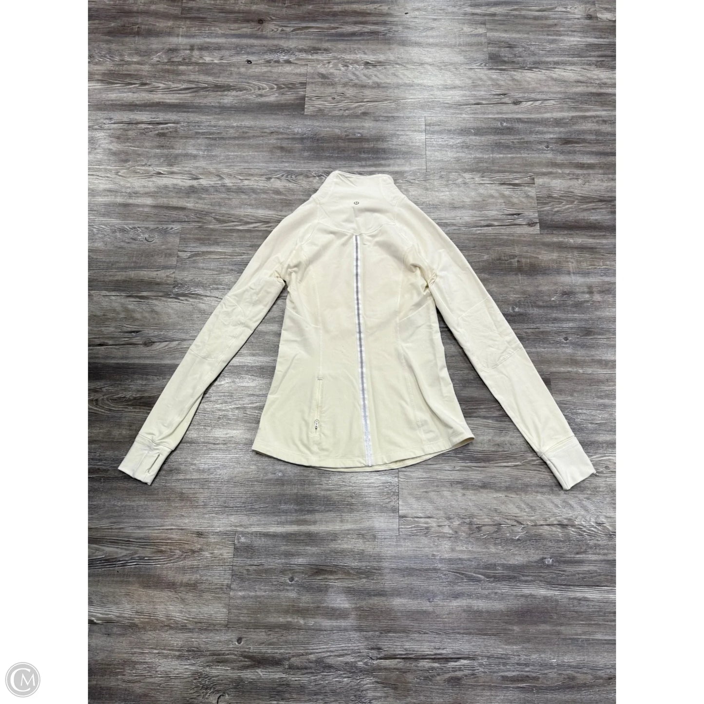 Athletic Jacket By Lululemon In Cream, Size: 8
