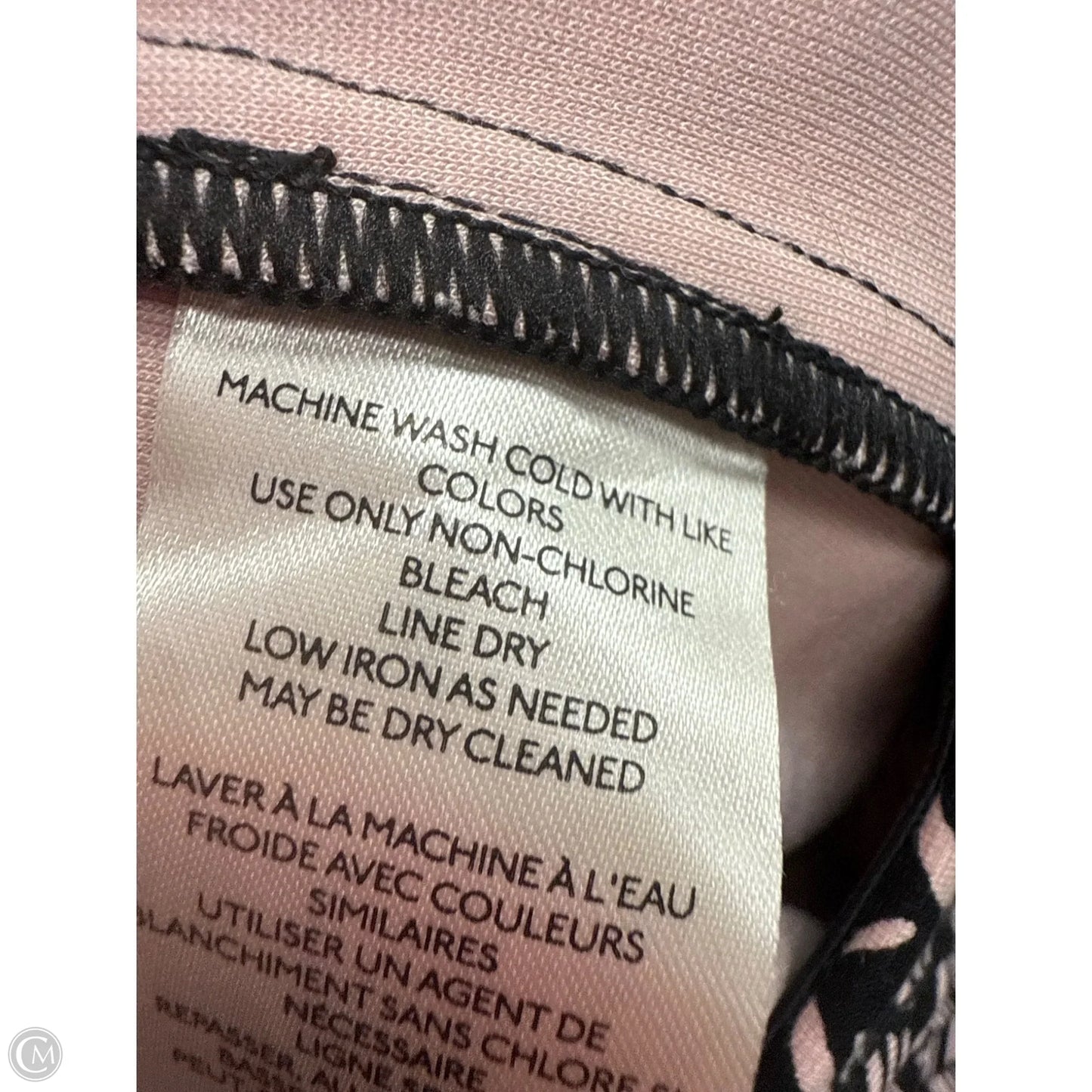 Pants Cropped By Maeve In Black & Pink, Size: Xxs