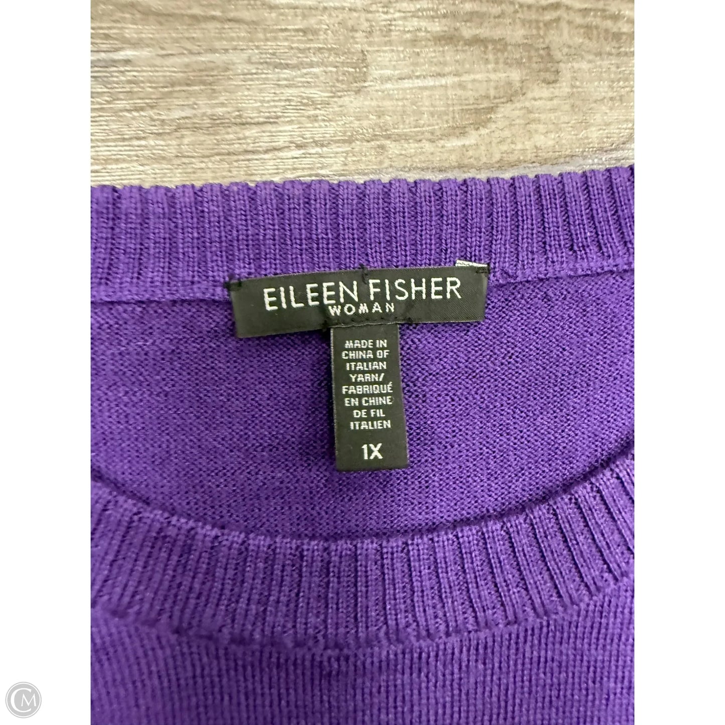 Sweater By Eileen Fisher In Purple, Size: 1x