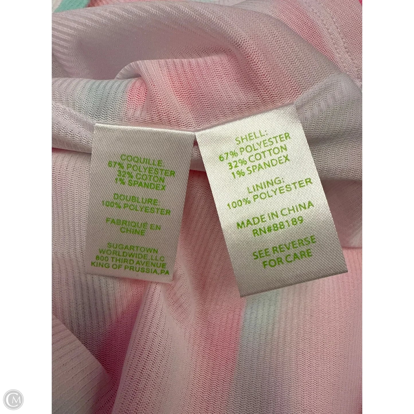 Dress Designer By Lilly Pulitzer In Green & Pink, Size: Xl