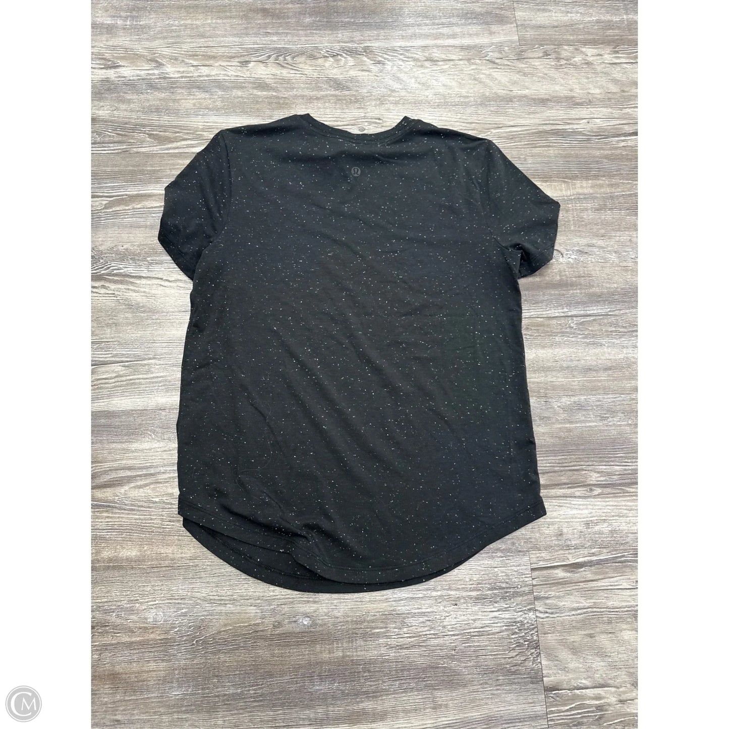 Athletic Top Short Sleeve By Lululemon In Black & White, Size: 2