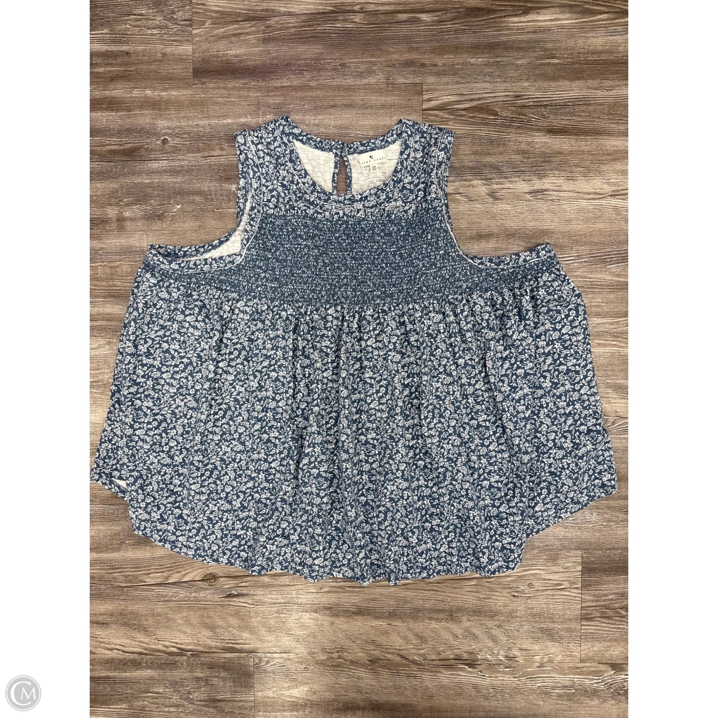 Top Sleeveless By True Craft In Blue, Size: 2x