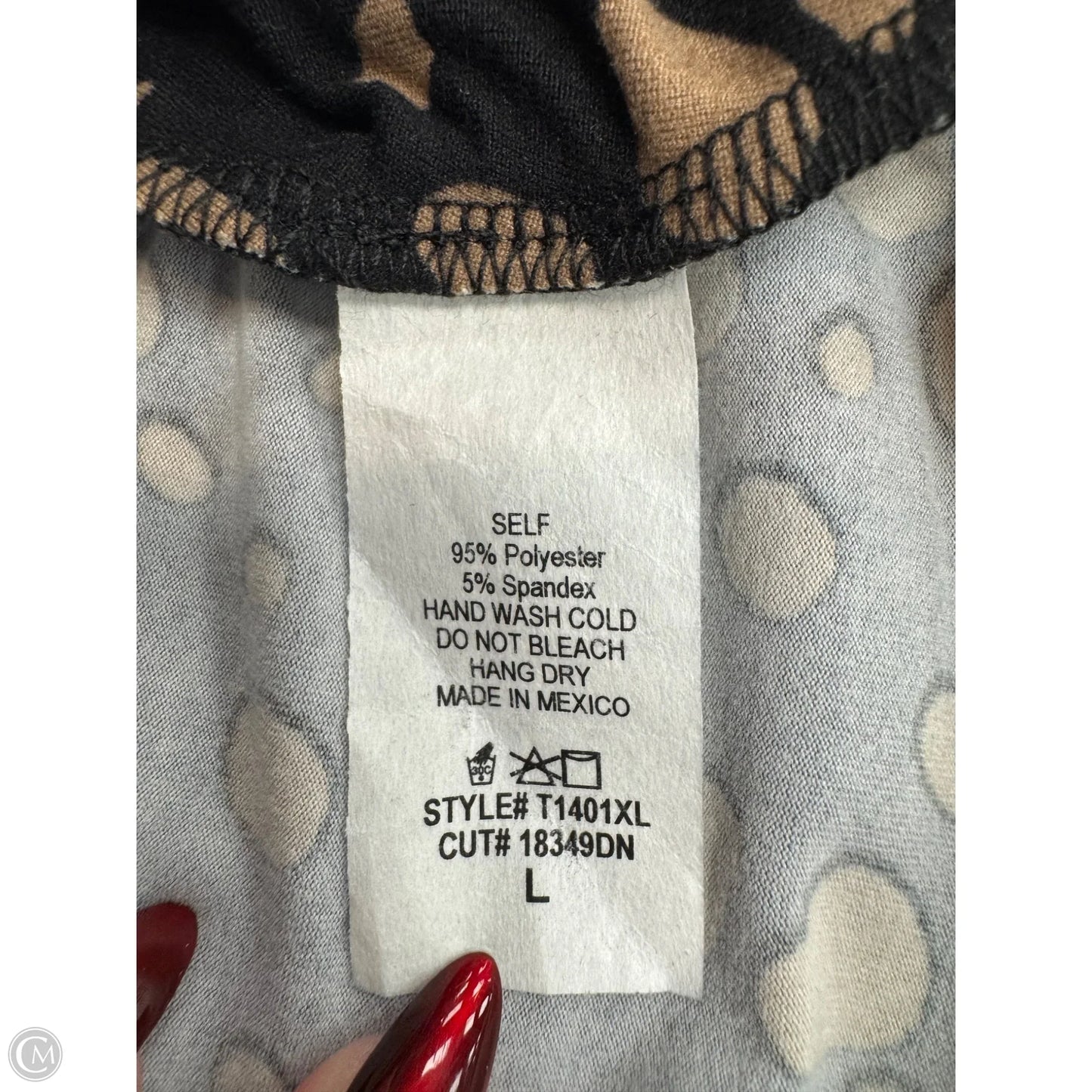 Top Sleeveless Basic By White Birch In Black & Tan, Size: L