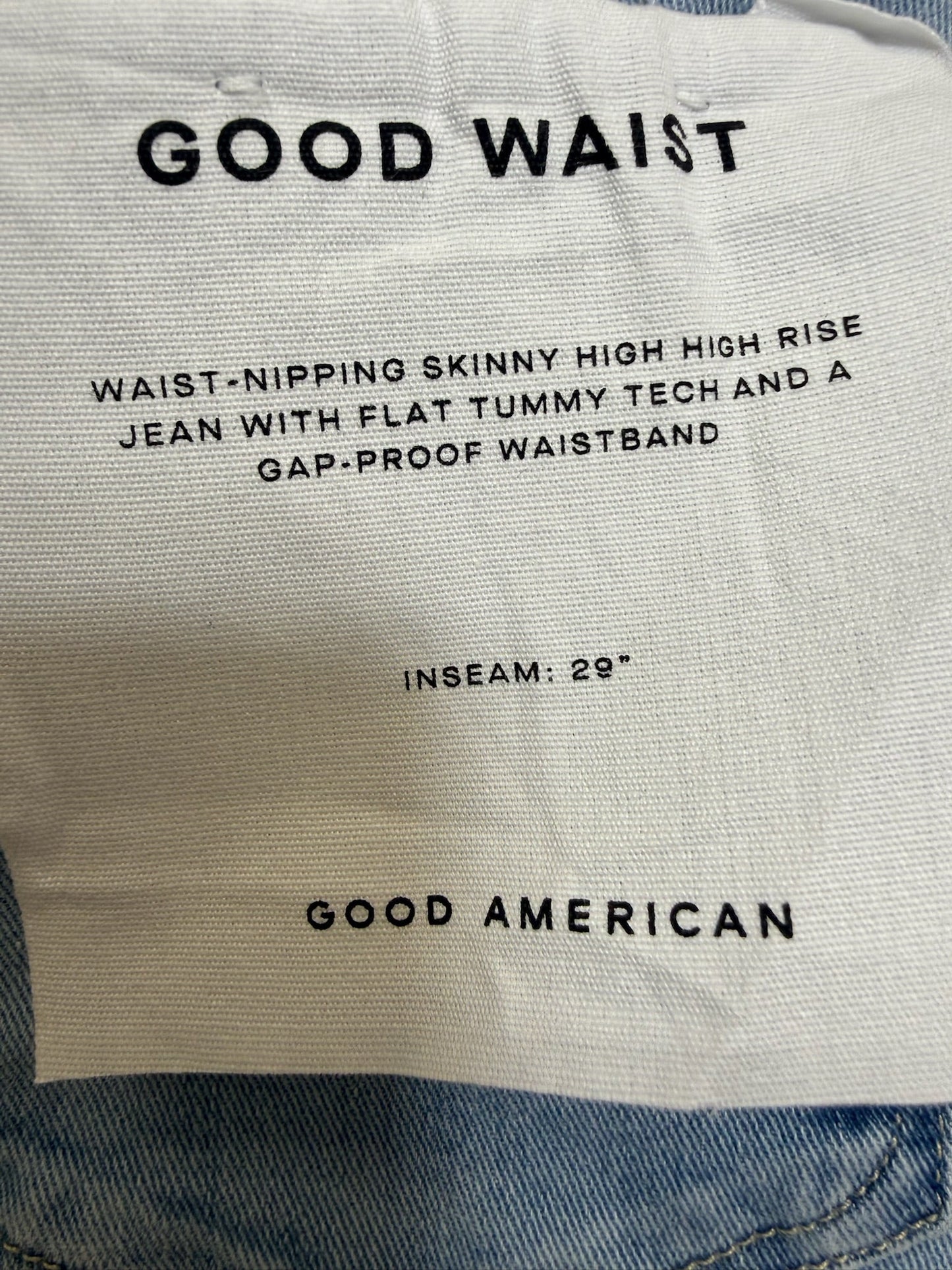 Jeans Skinny By Good American In Blue Denim, Size: 6