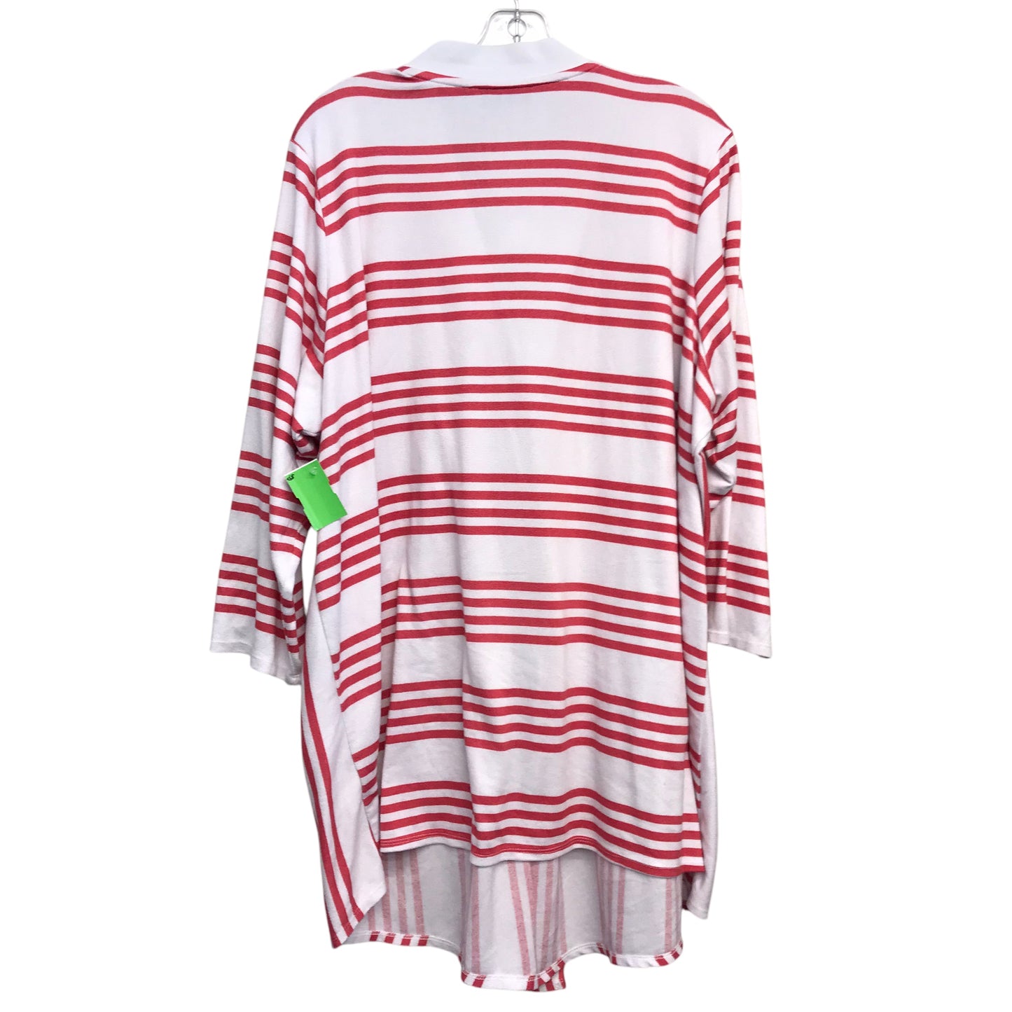 Cardigan By Susan Graver In Striped Pattern, Size:3X