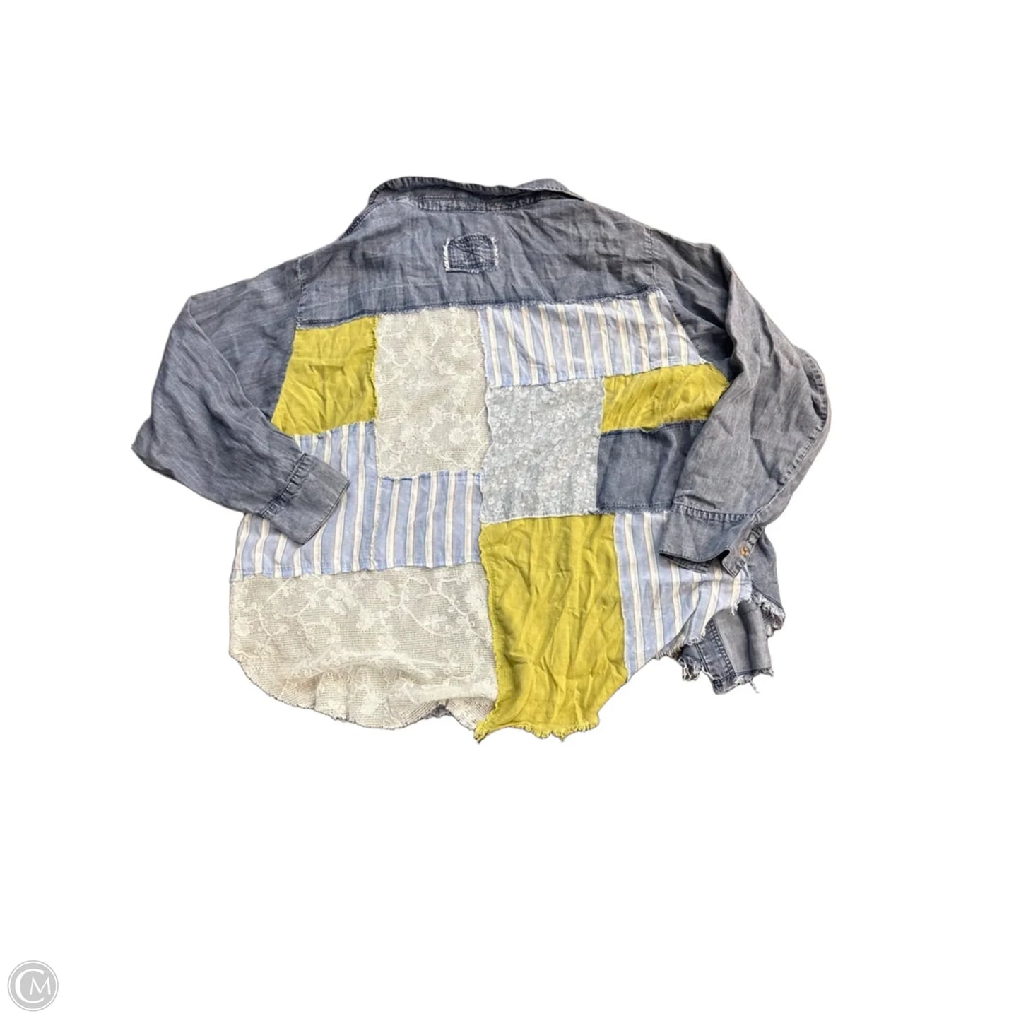 Top Long Sleeve By Easel In Blue, Size: 3x