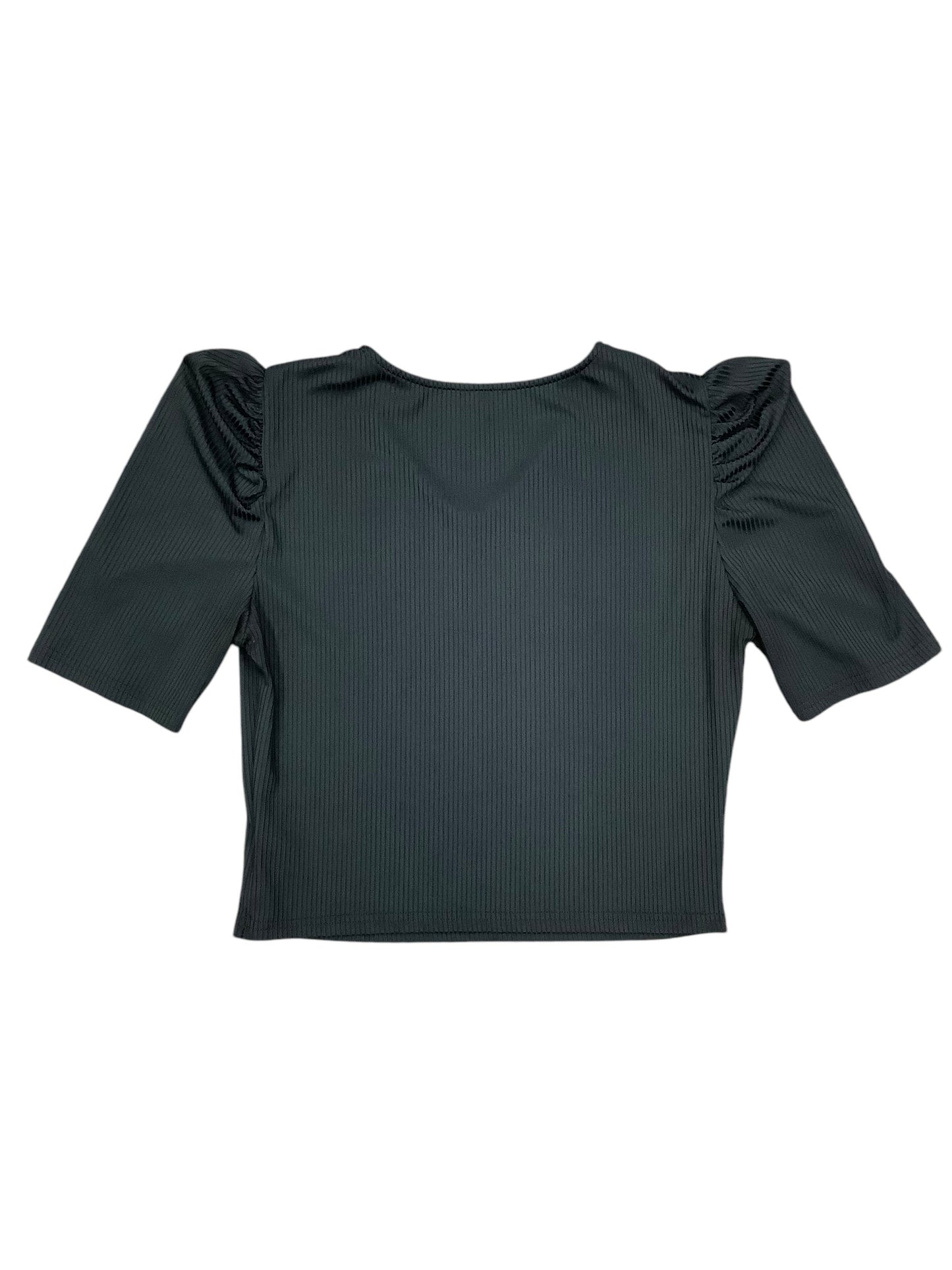 Top Short Sleeve Basic By Shein In Black, Size: L