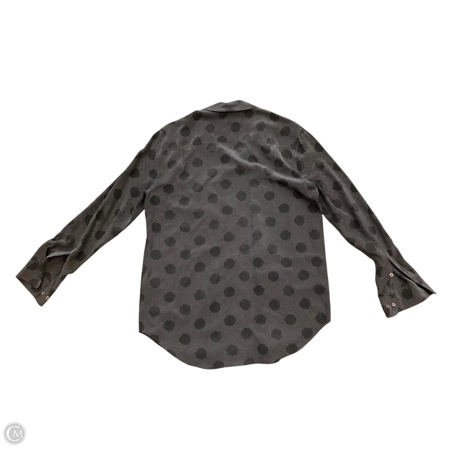 Blouse Long Sleeve By Equipment In Black, Size: L