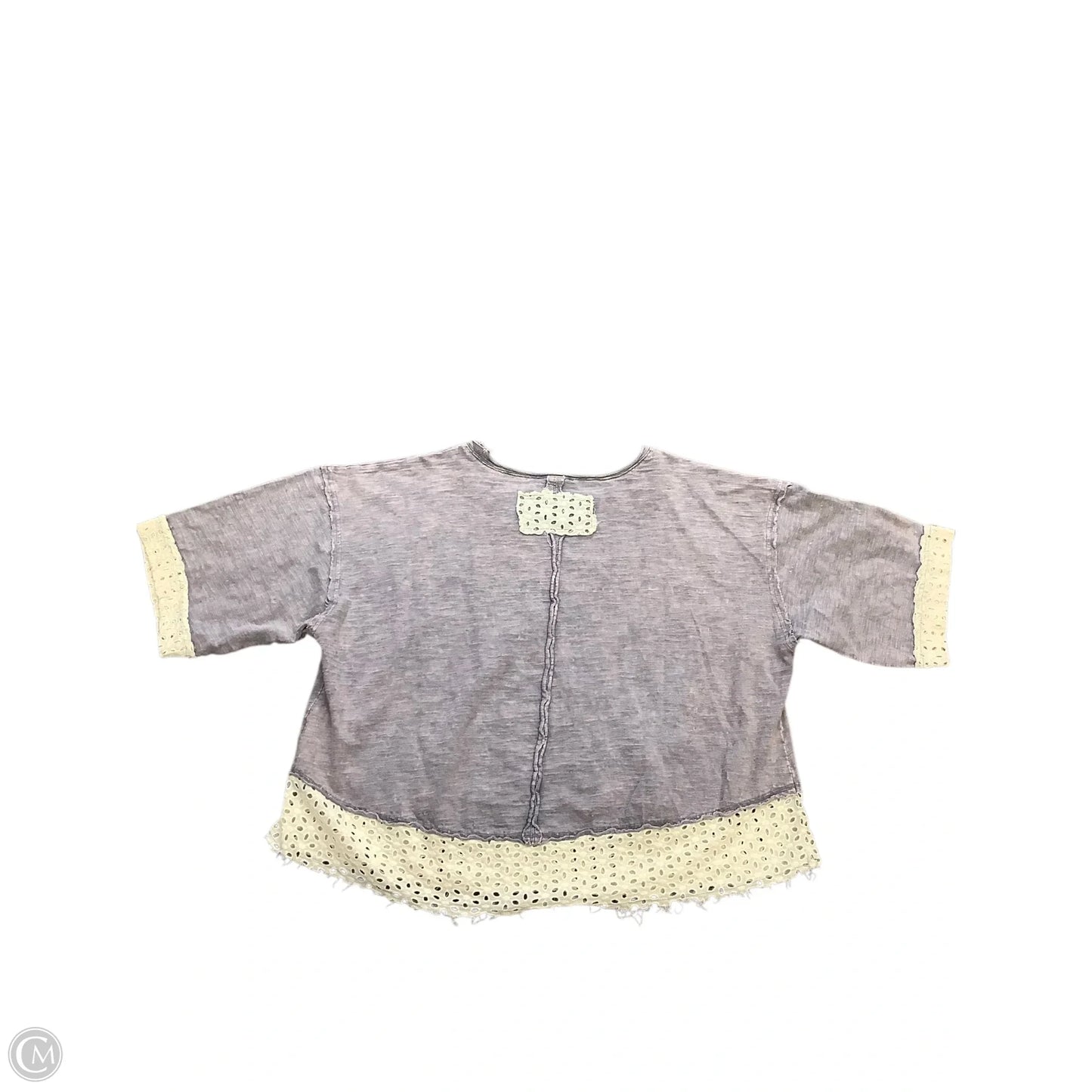Top Short Sleeve By Oli & Hali In Grey, Size: L