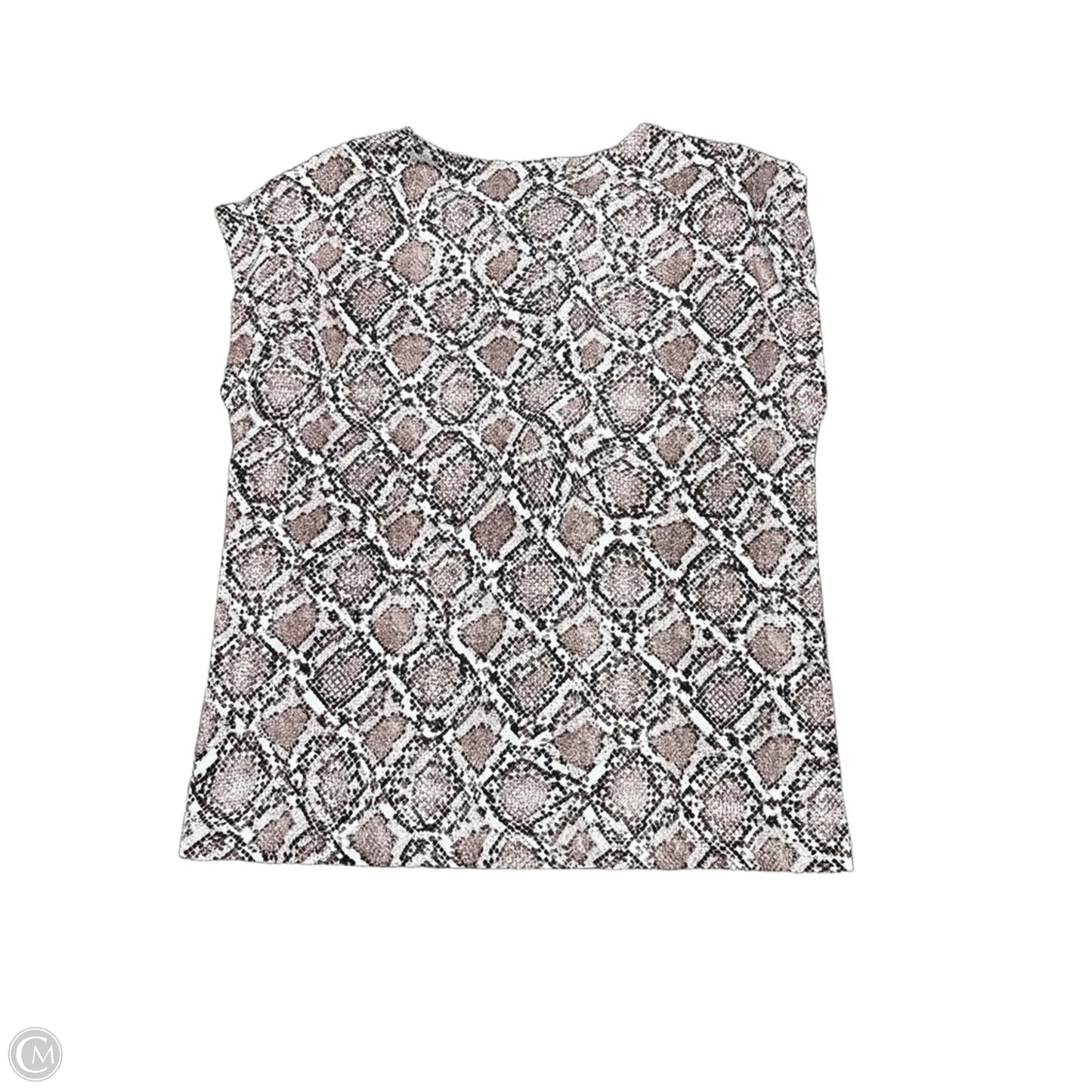 Top Sleeveless Basic By Loft In Snakeskin Print, Size: M