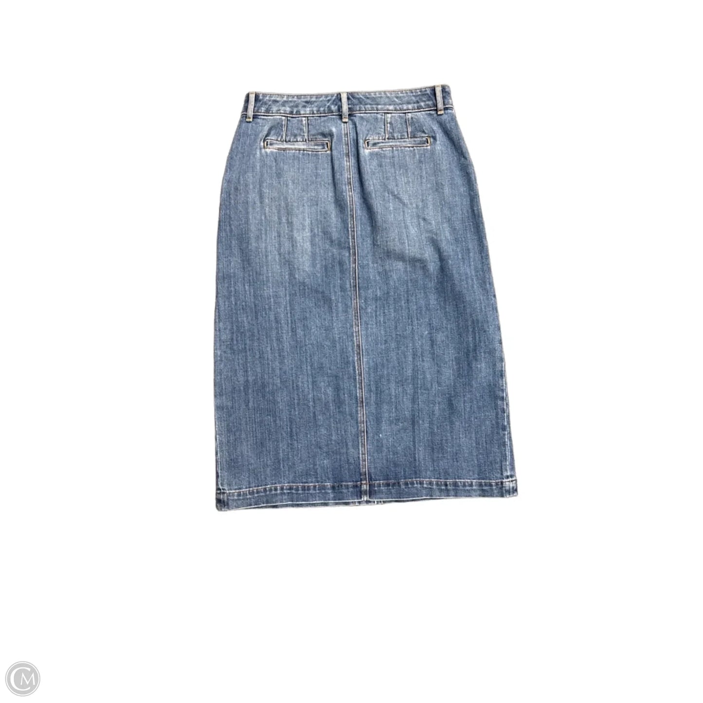 Skirt Midi By Talbots In Blue Denim, Size: 6