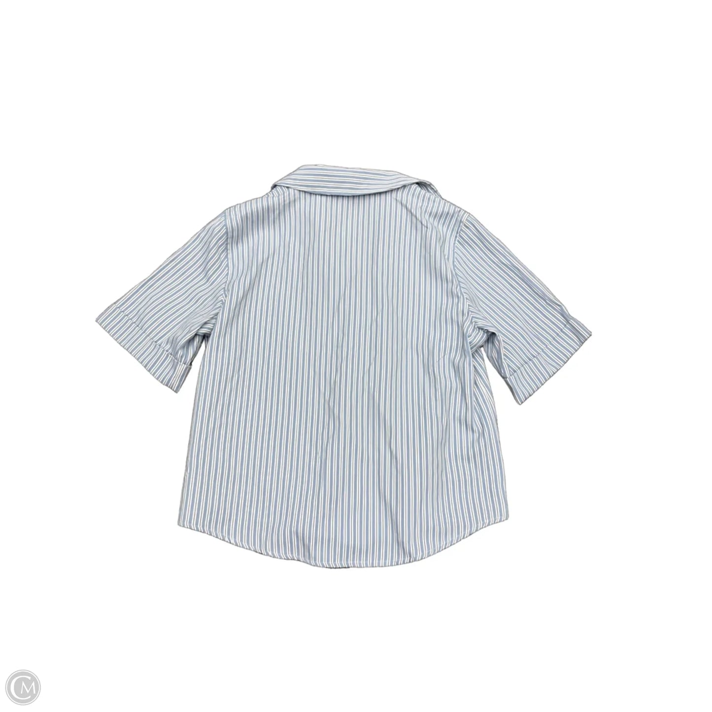 Top Short Sleeve By Eliane Rose In Blue & White, Size: S