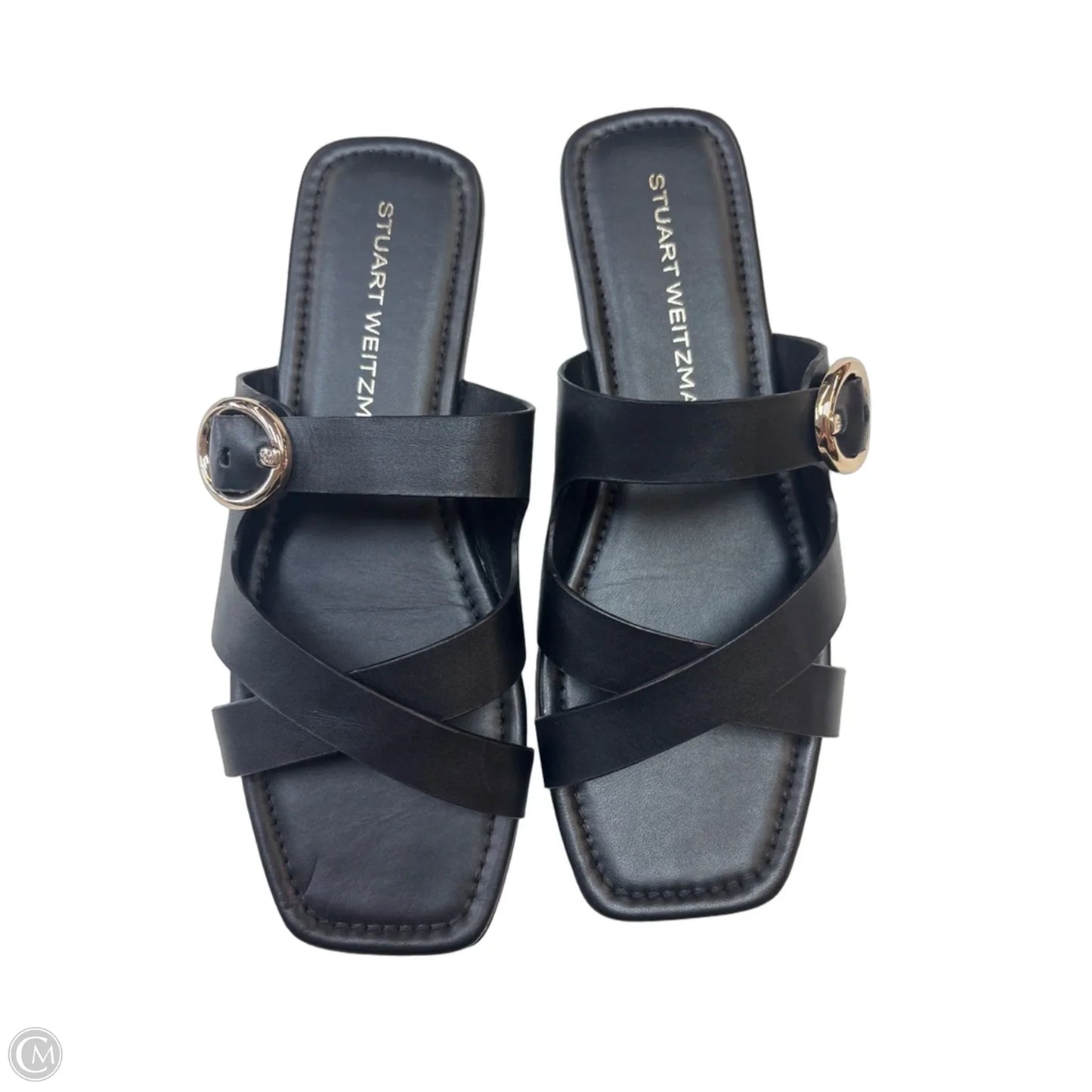 Sandals Designer By Stuart Weitzman In Black, Size: 8