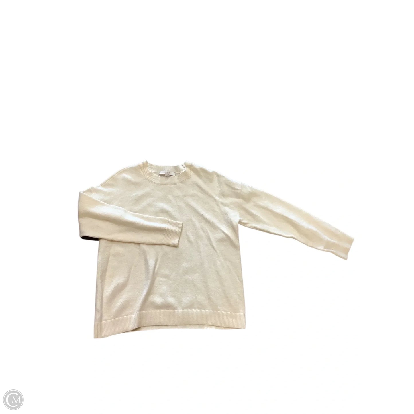 Sweater By Loft In Cream, Size: L