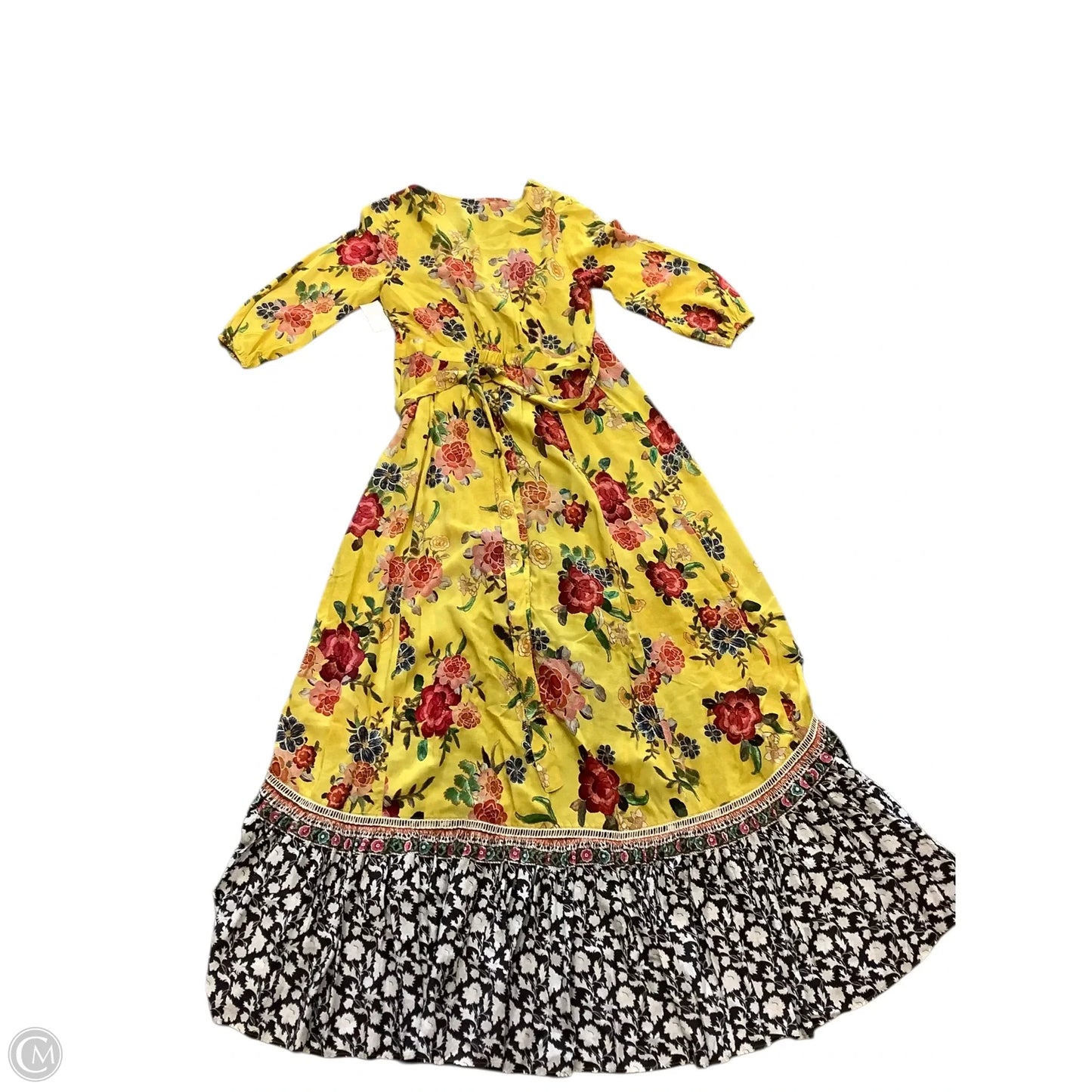 Dress Casual Maxi By Farm Rio In Yellow, Size: Xs