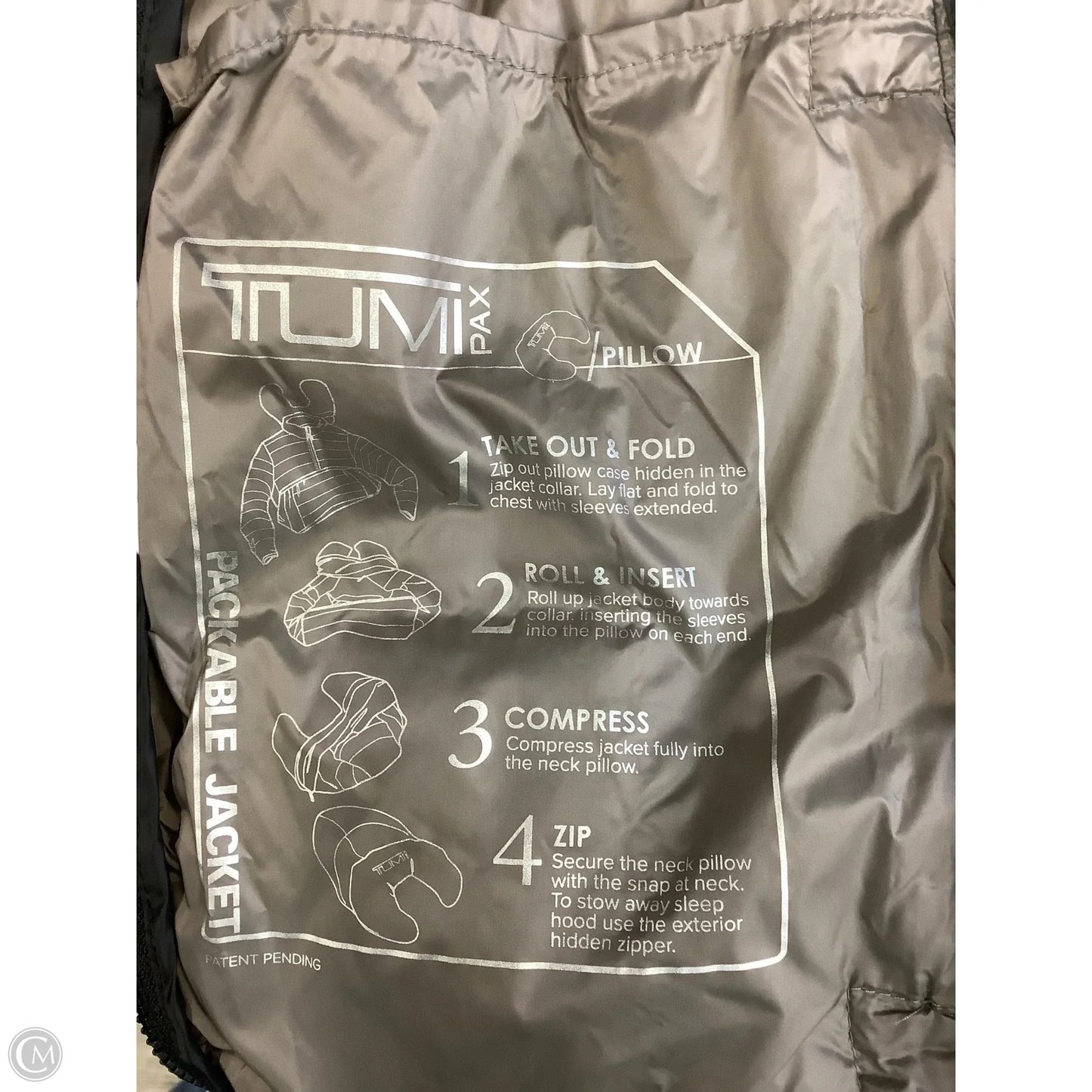 Coat Puffer & Quilted By Tumi In Black, Size: S