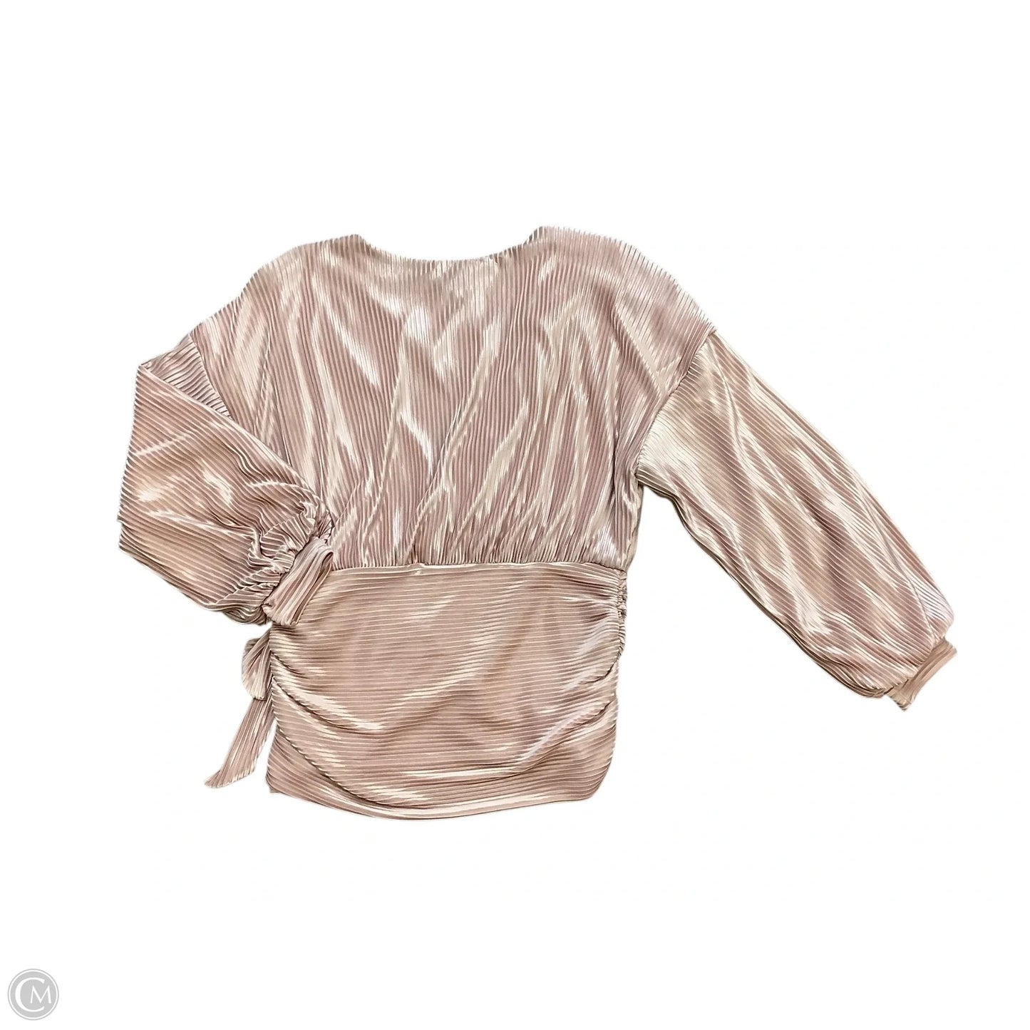 Blouse Long Sleeve By Express In Pink, Size: L