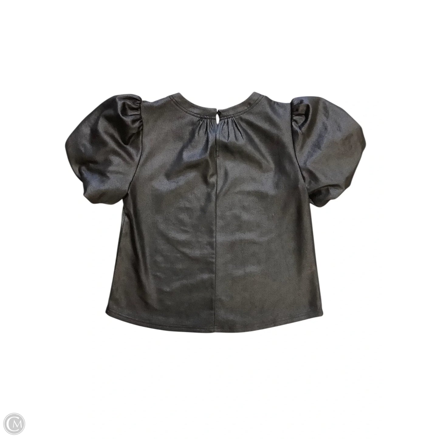 Blouse Short Sleeve By Voy In Black, Size: S