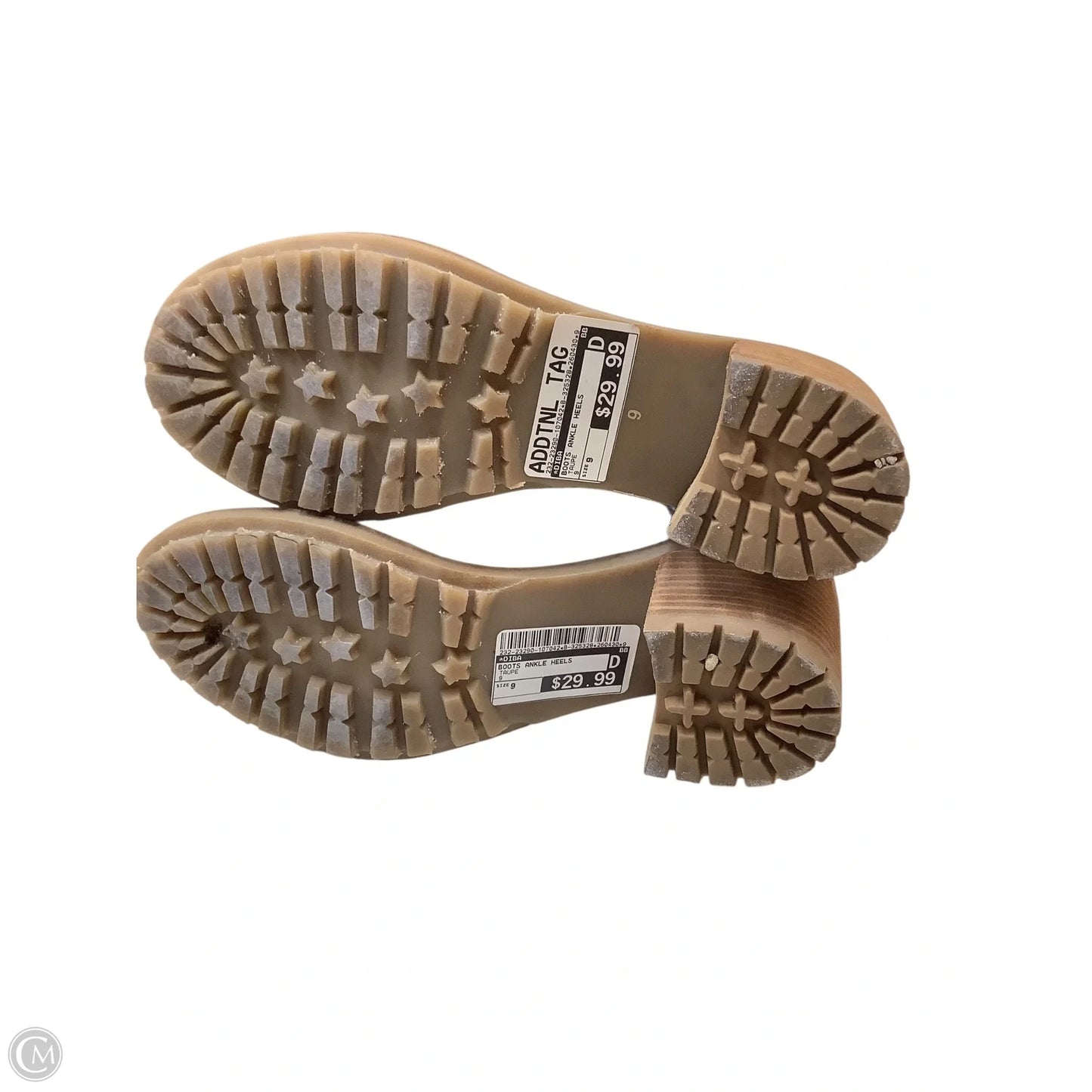 Boots Ankle Heels By Diba In Taupe, Size: 9