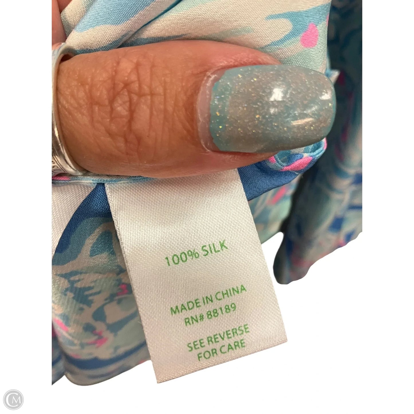 Top Long Sleeve Designer By Lilly Pulitzer In Blue, Size: Xxs