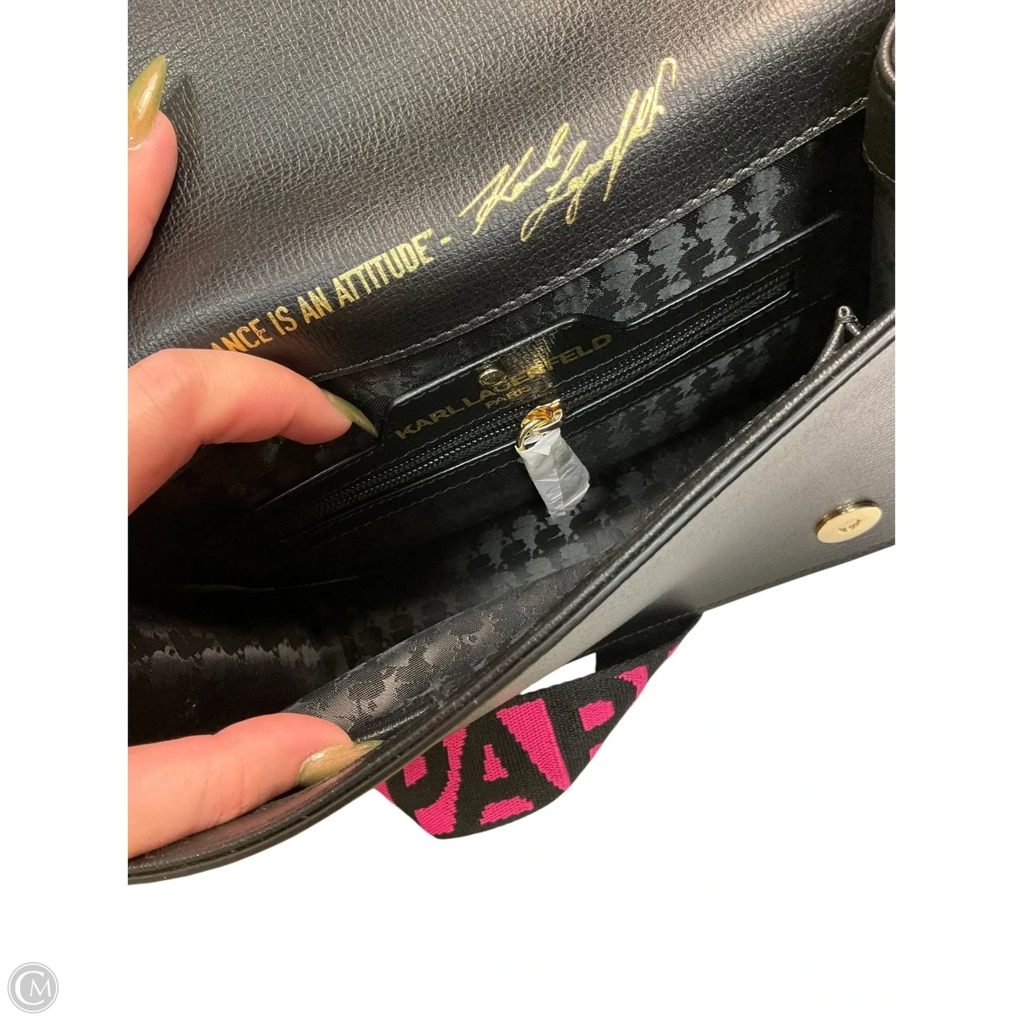 Crossbody Designer By Karl Lagerfeld, Size: Medium