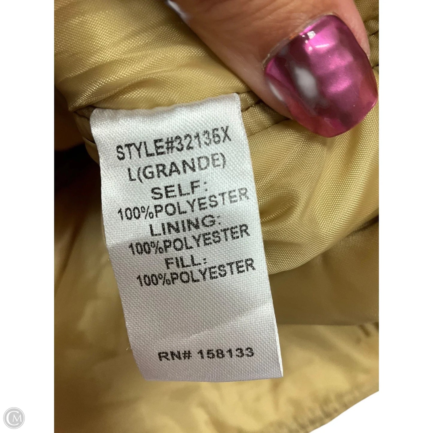 Vest Puffer & Quilted By Staccato In Orange, Size: L