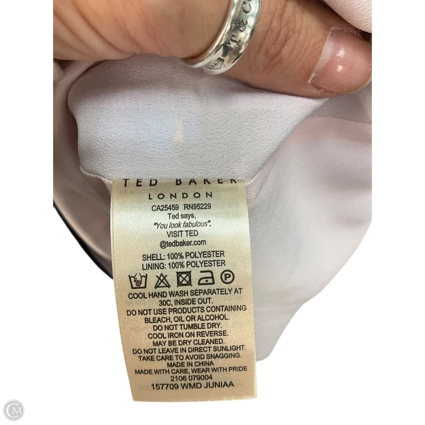 Dress Casual Midi By Ted Baker In Pink, Size: 2