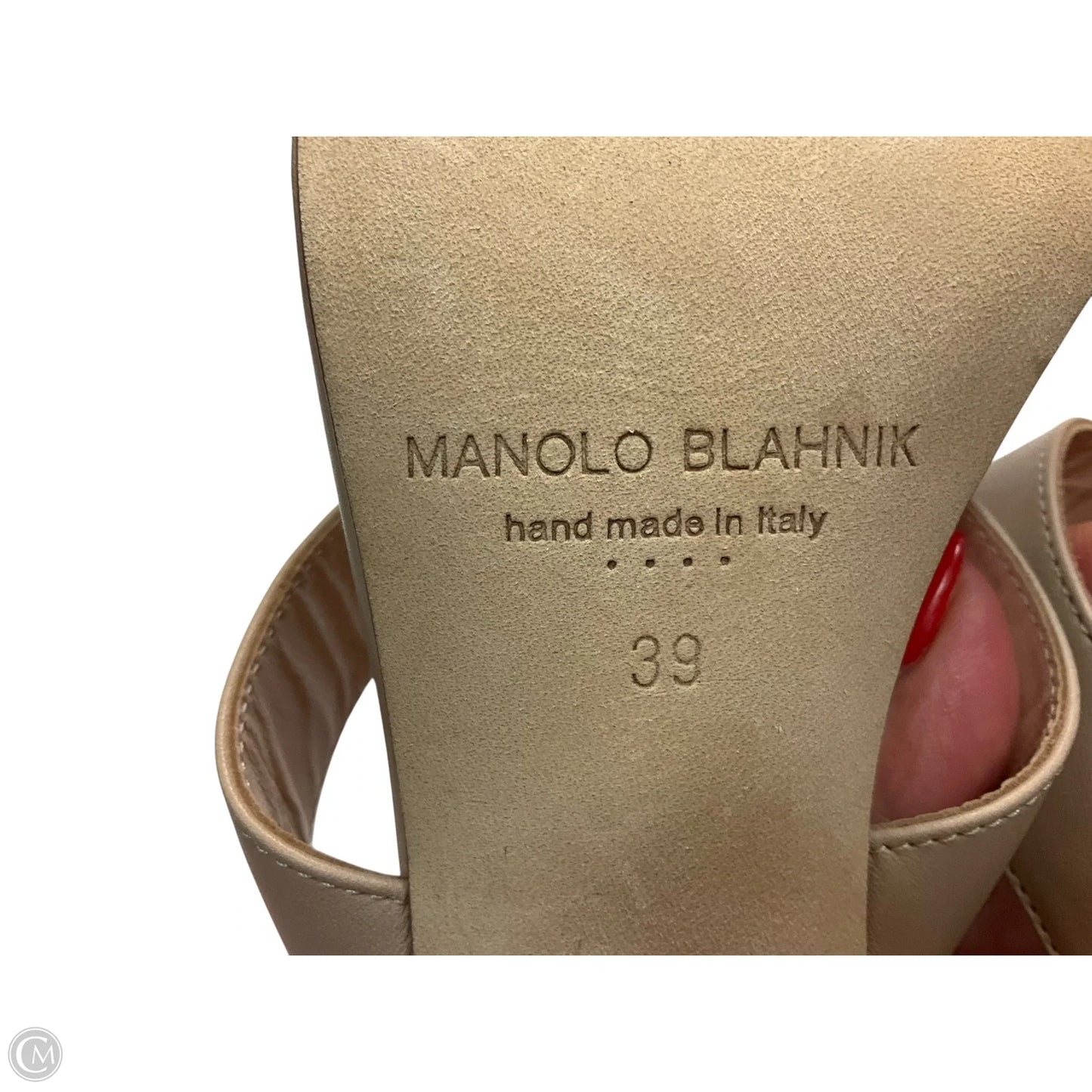 Shoes Designer By Manolo Blahnik In Cream, Size: 9