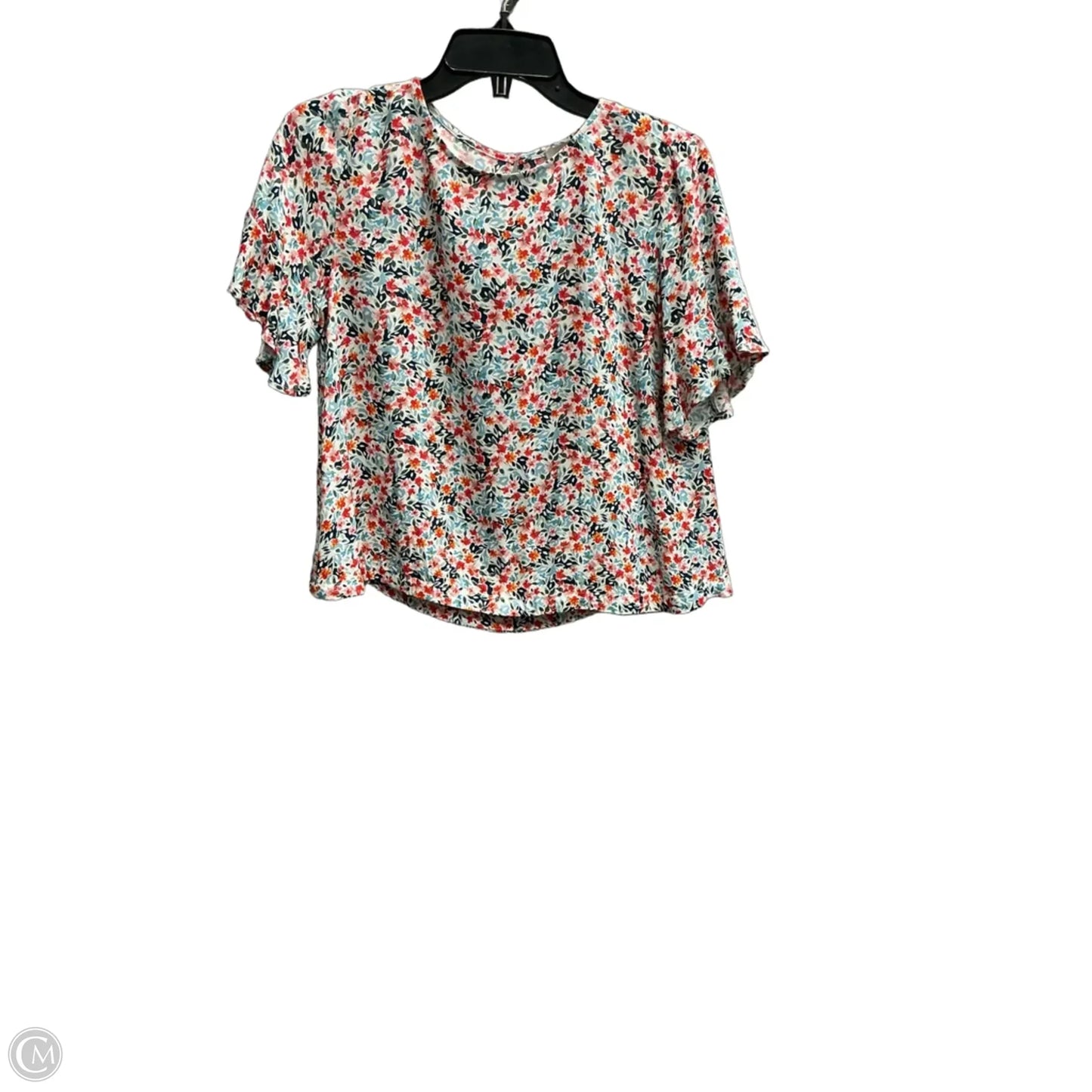 Top Short Sleeve By Loft In Floral Print, Size: Xs