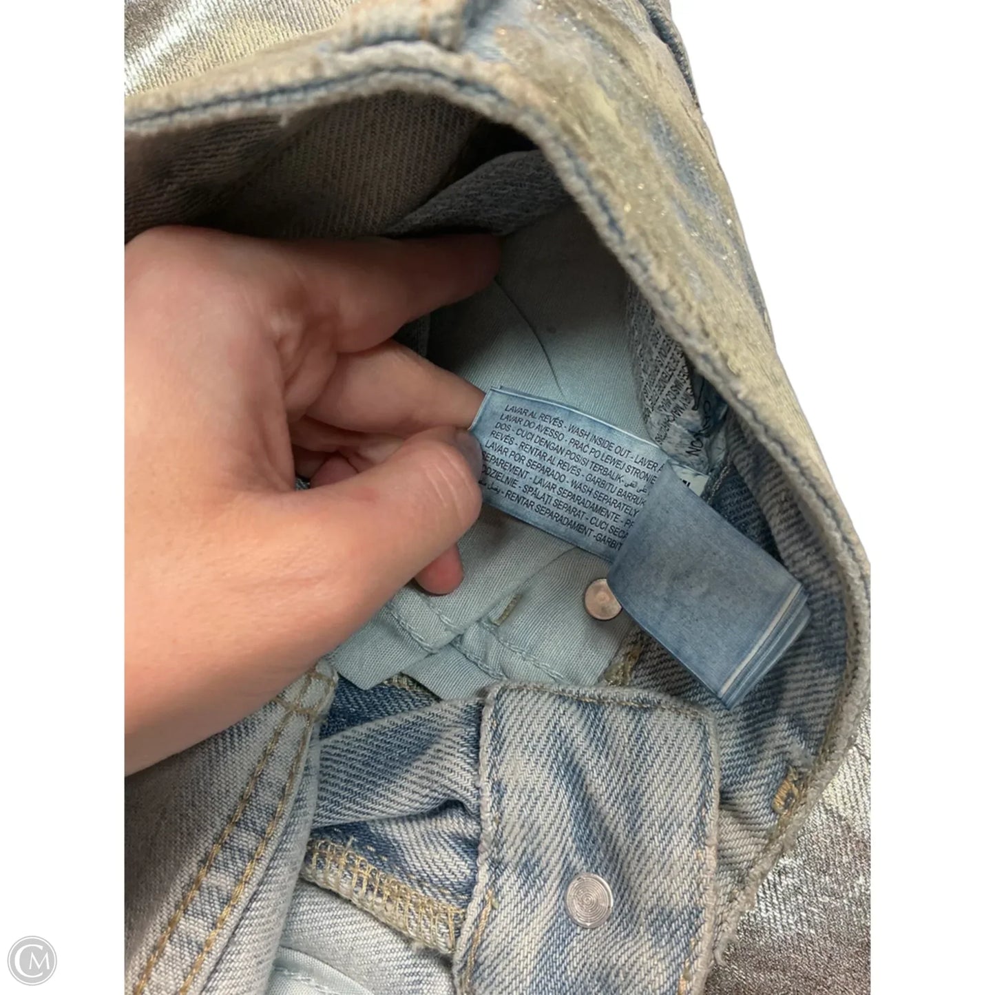 Jeans Boot Cut By Zara In Silver, Size: 0