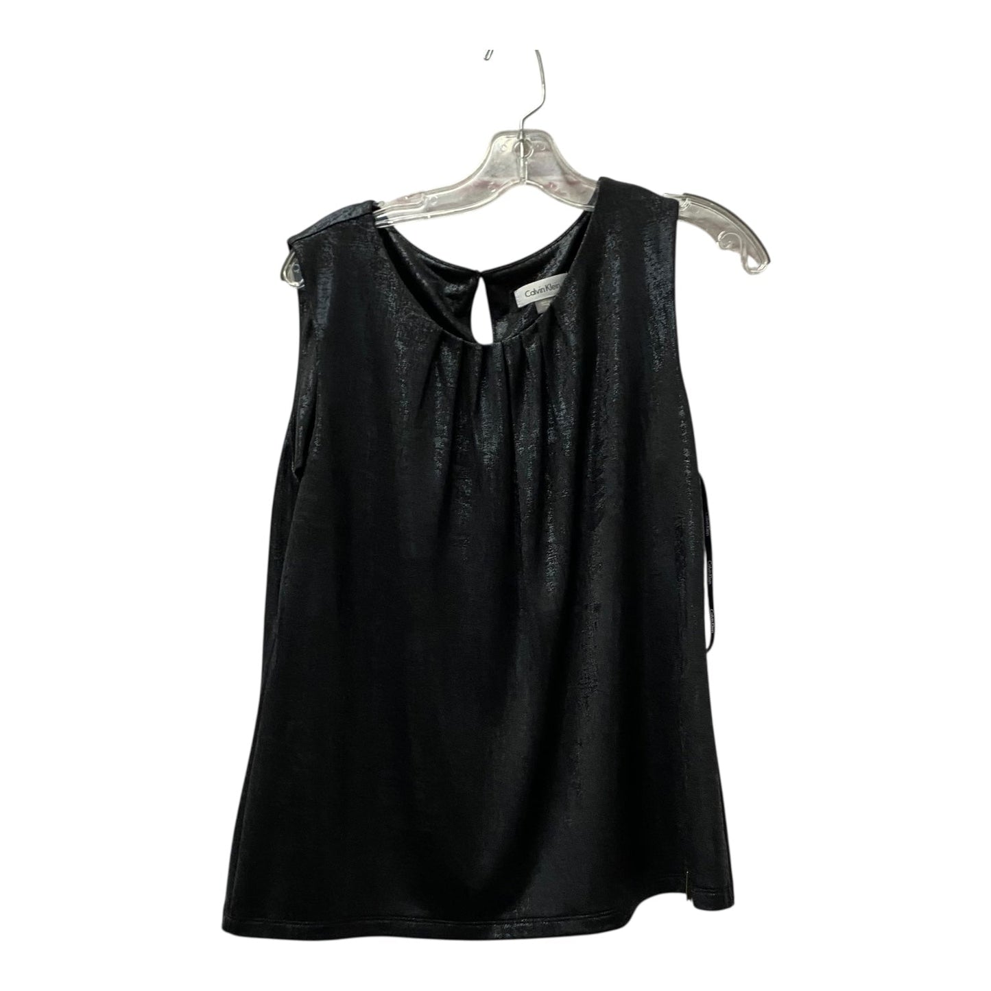 Top Sleeveless By Calvin Klein In Black, Size:Xl