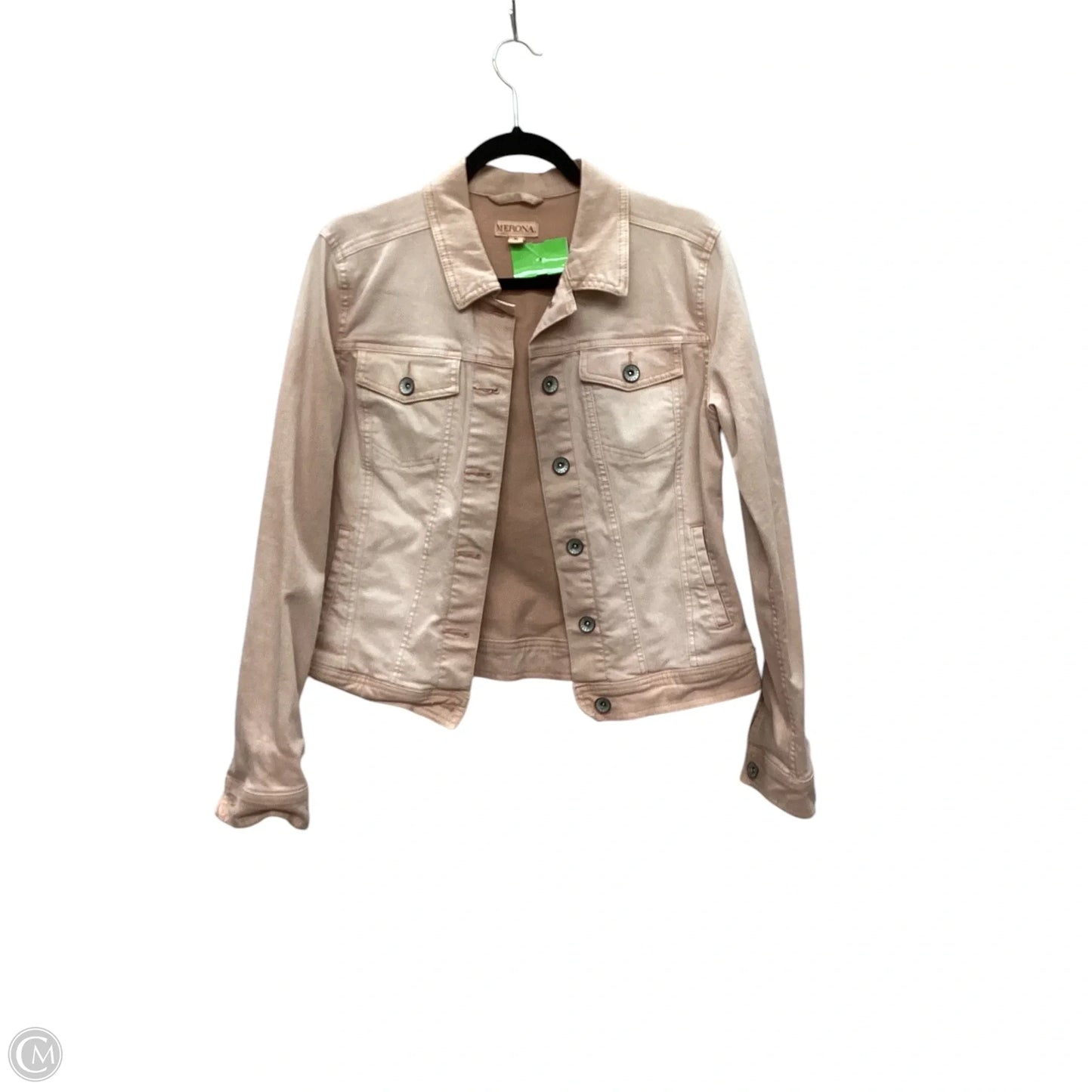 Jacket Denim By Merona In Pink, Size: M