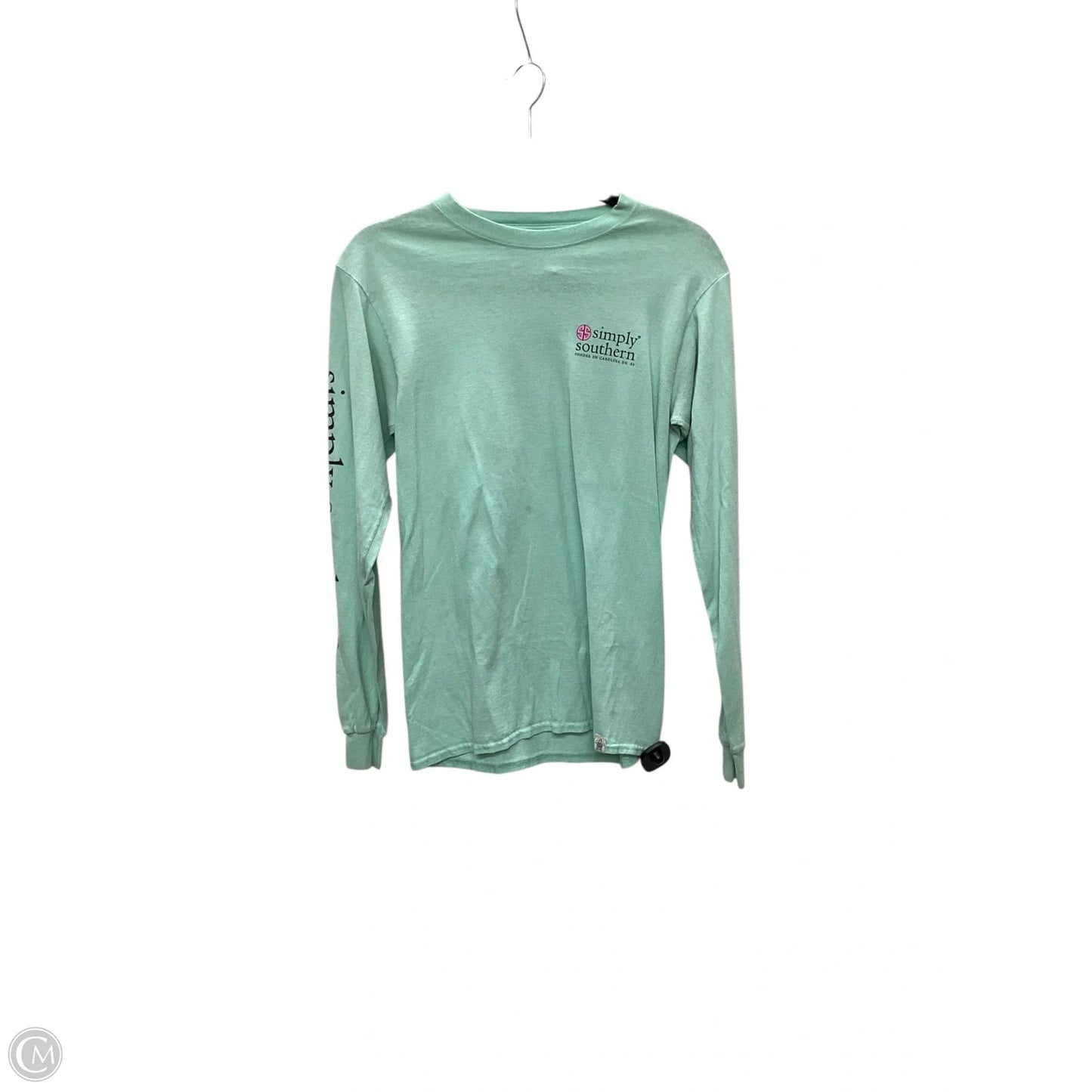 Top Long Sleeve Basic By Simply Southern In Green, Size: S