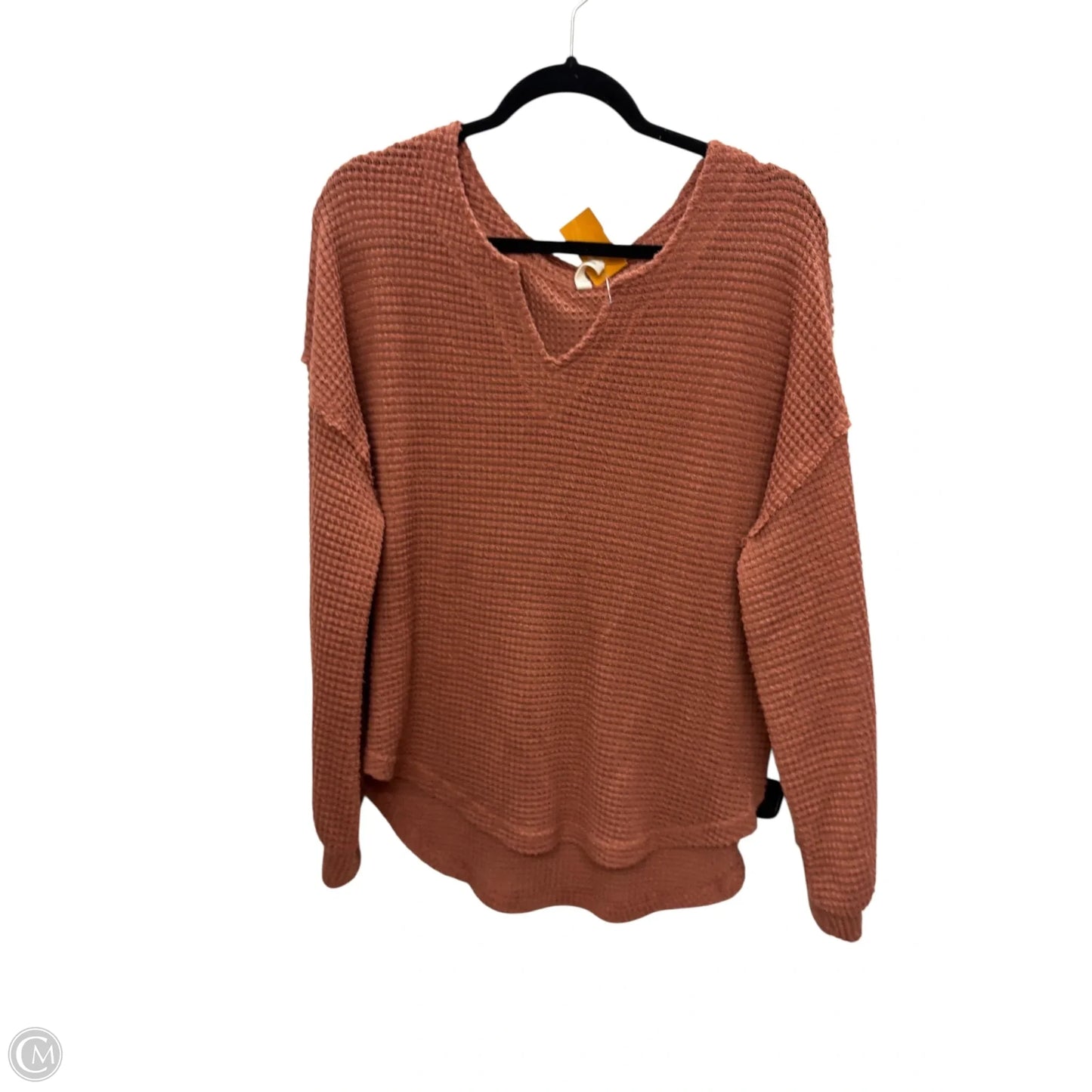 Top Long Sleeve By Wishlist In Orange, Size: M