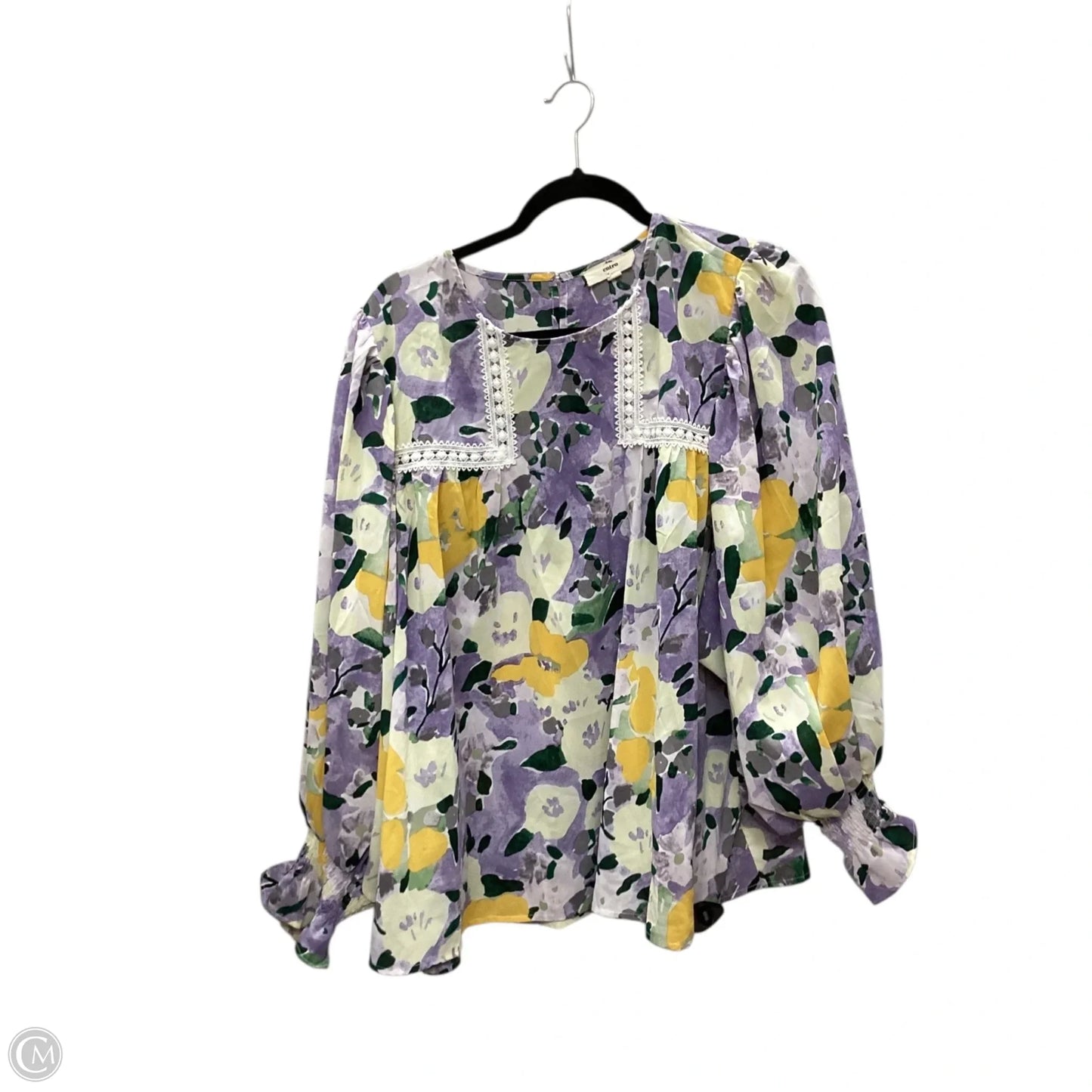 Top Long Sleeve By Entro In Purple, Size: L