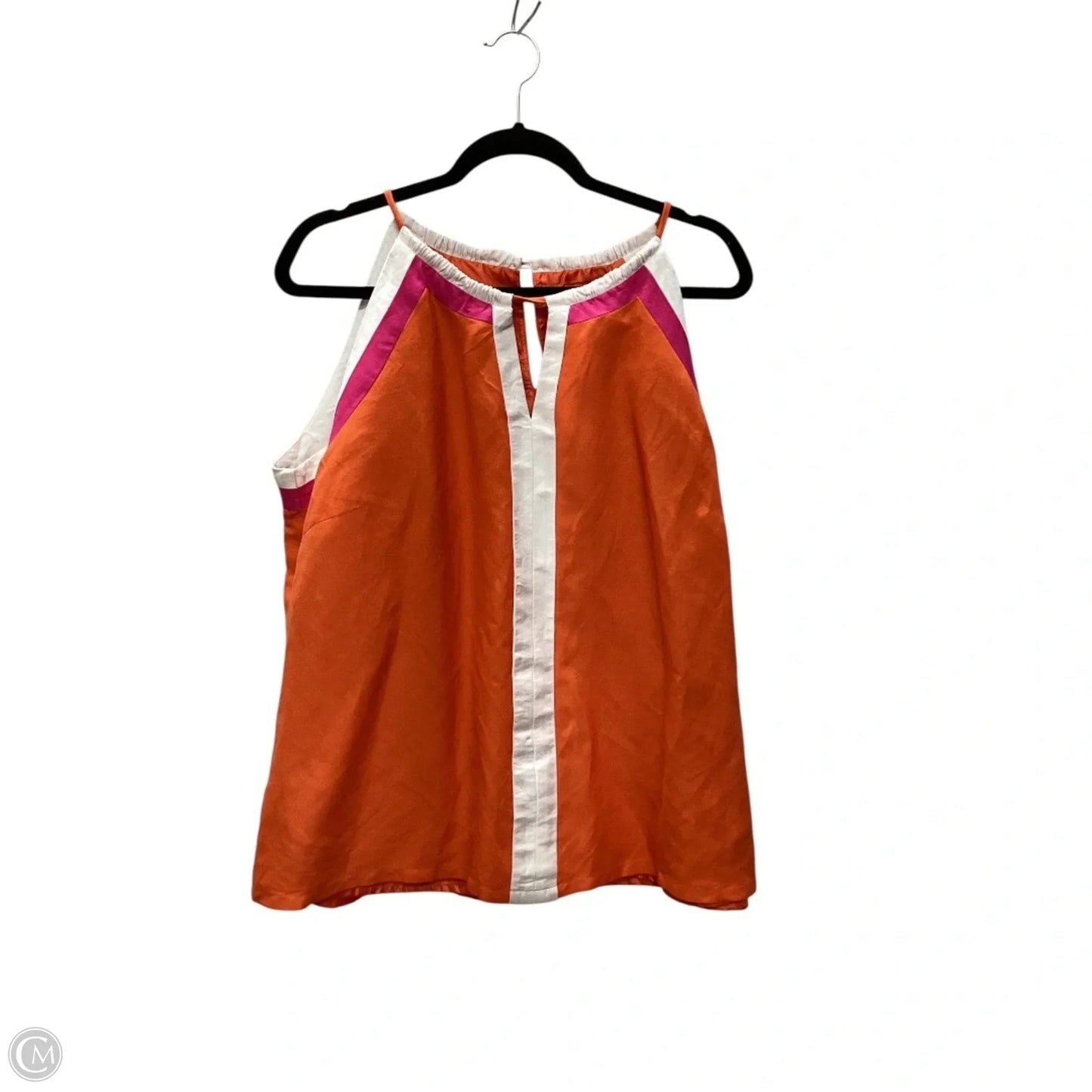 Top Sleeveless By Cmc In Orange & Pink, Size: 2x