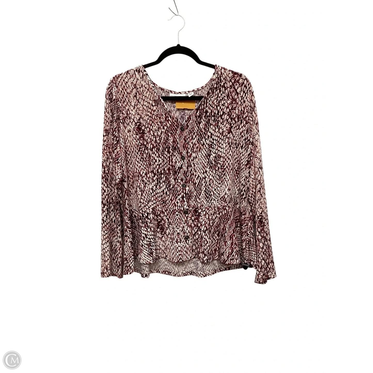 Blouse Long Sleeve By Susan Graver In Purple, Size: L