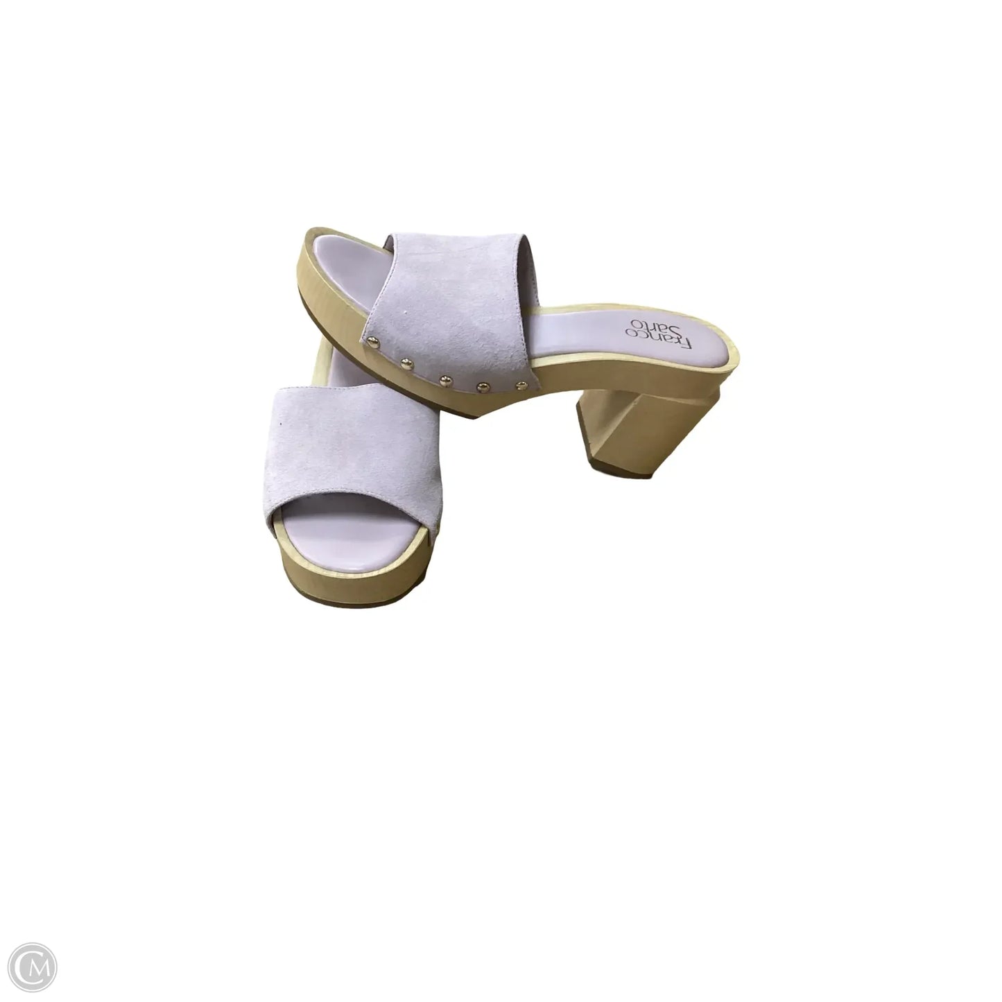 Sandals Heels Block By Franco Sarto In Purple, Size: 9.5