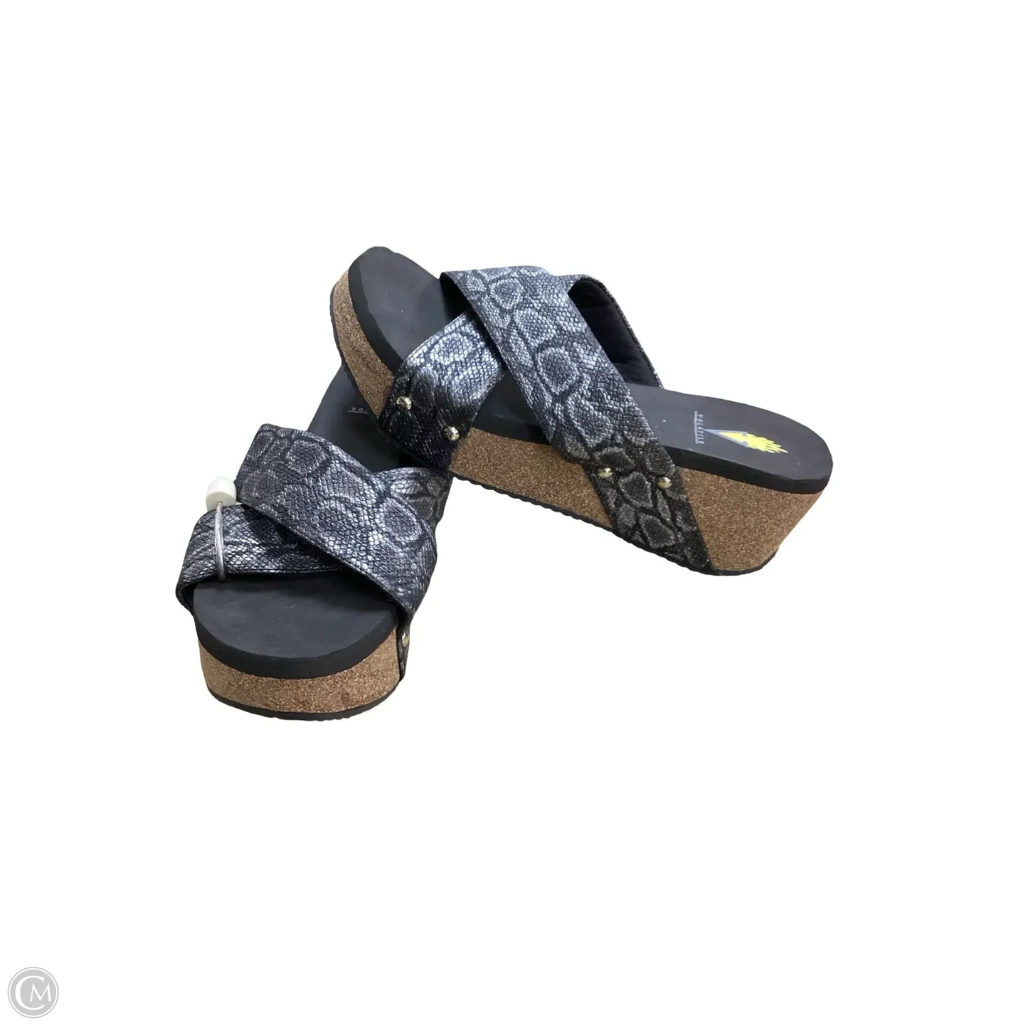 Sandals Heels Wedge By Volatile In Black, Size: 9