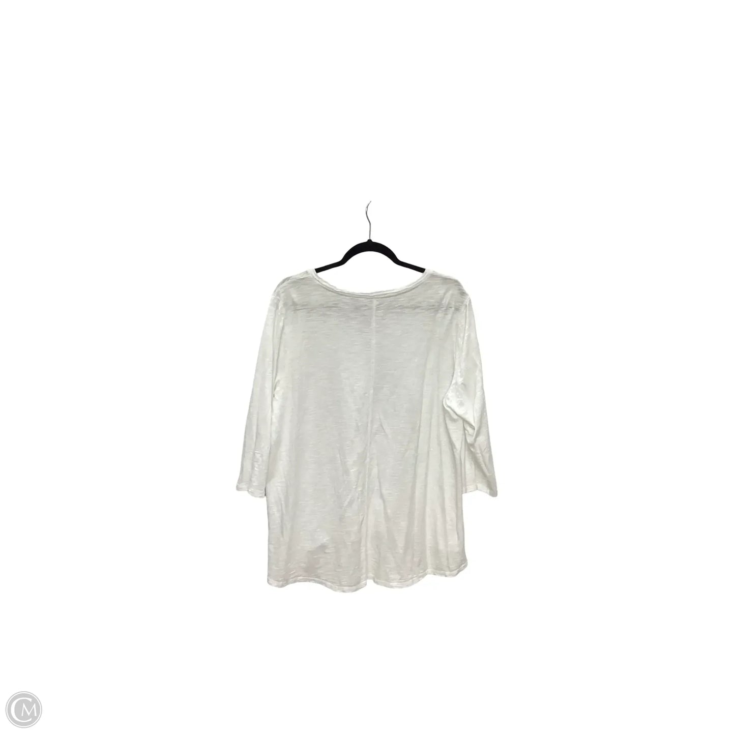 Top Short Sleeve Basic By Chicos In White, Size: Xl