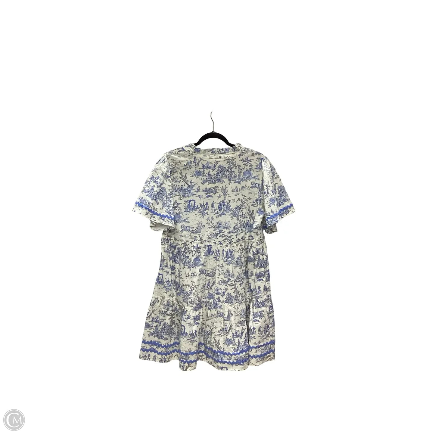 Dress Casual Short By Jodifl In Blue & White, Size: L