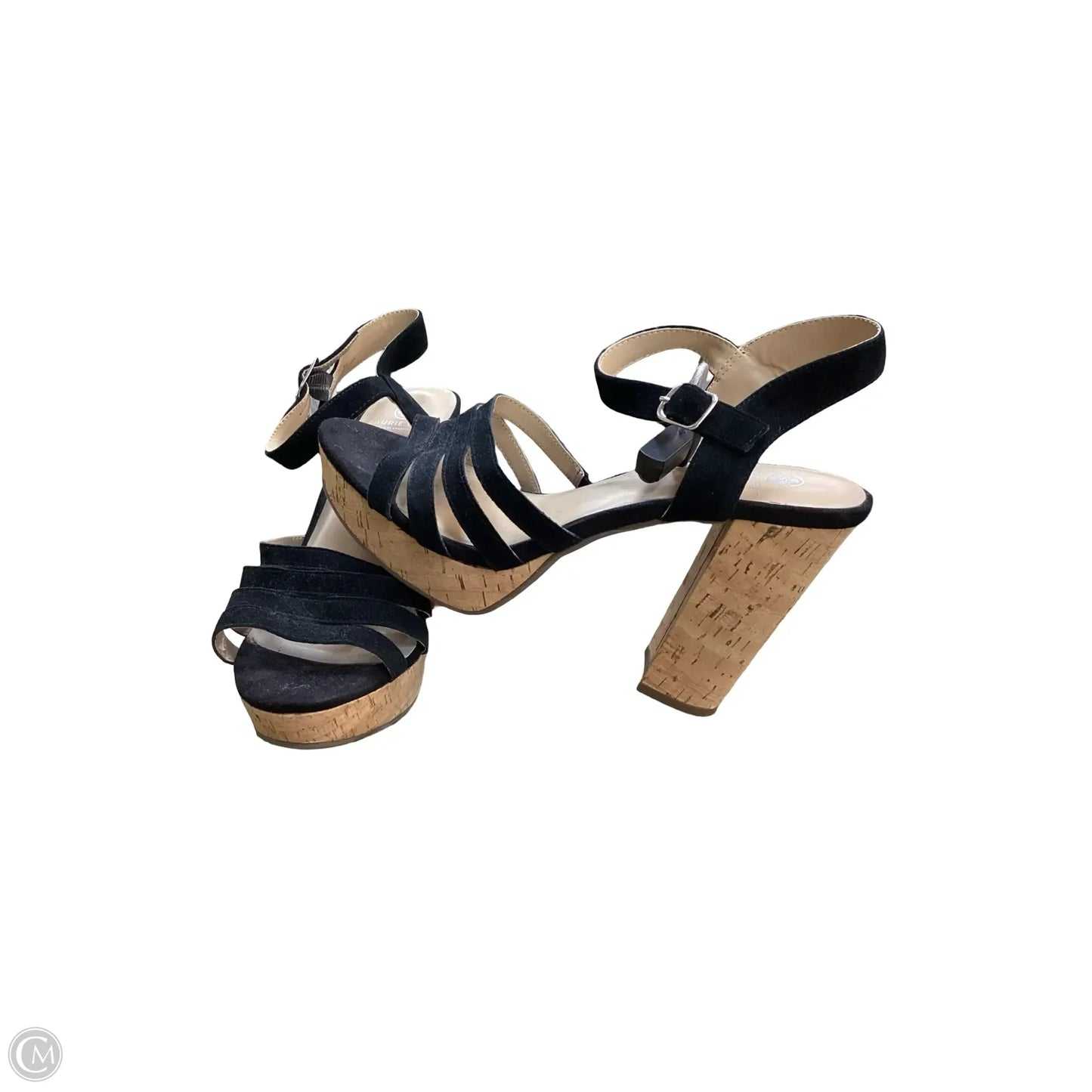 Sandals Heels Block By Laurie Felt In Black, Size: 10